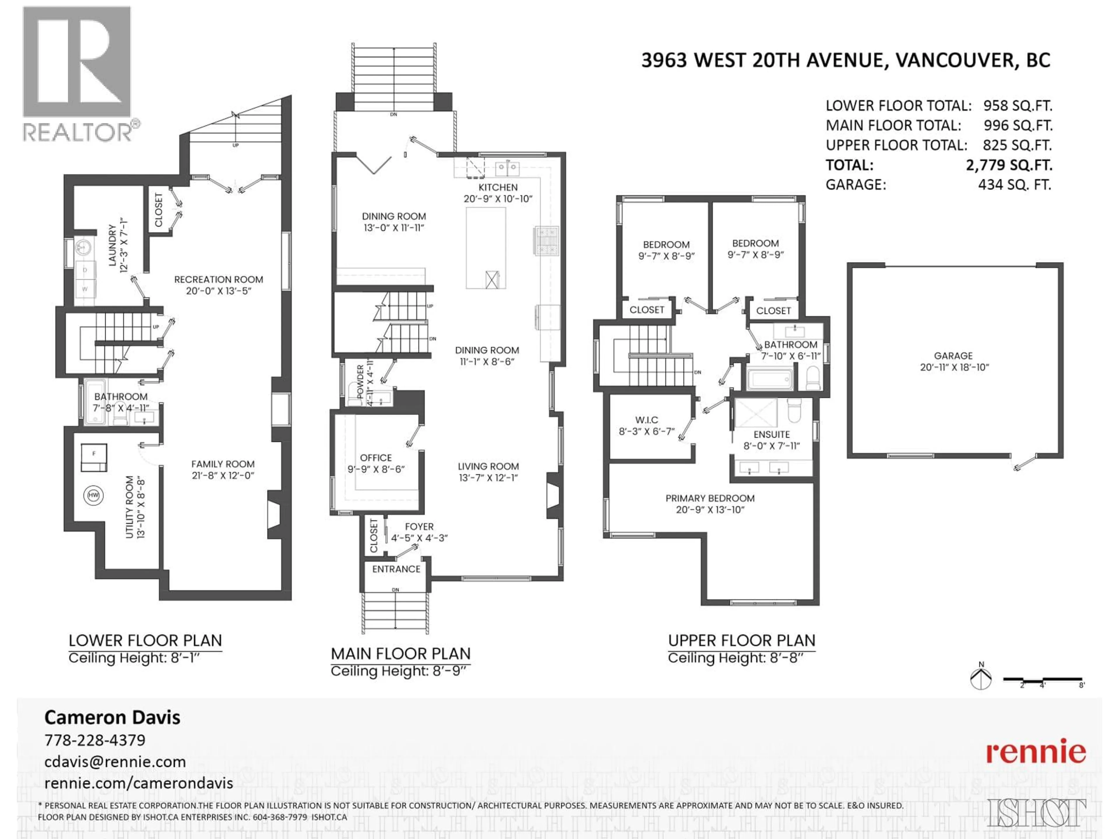 Floor plan for 3963 20TH AVENUE, Vancouver British Columbia V6S1G3