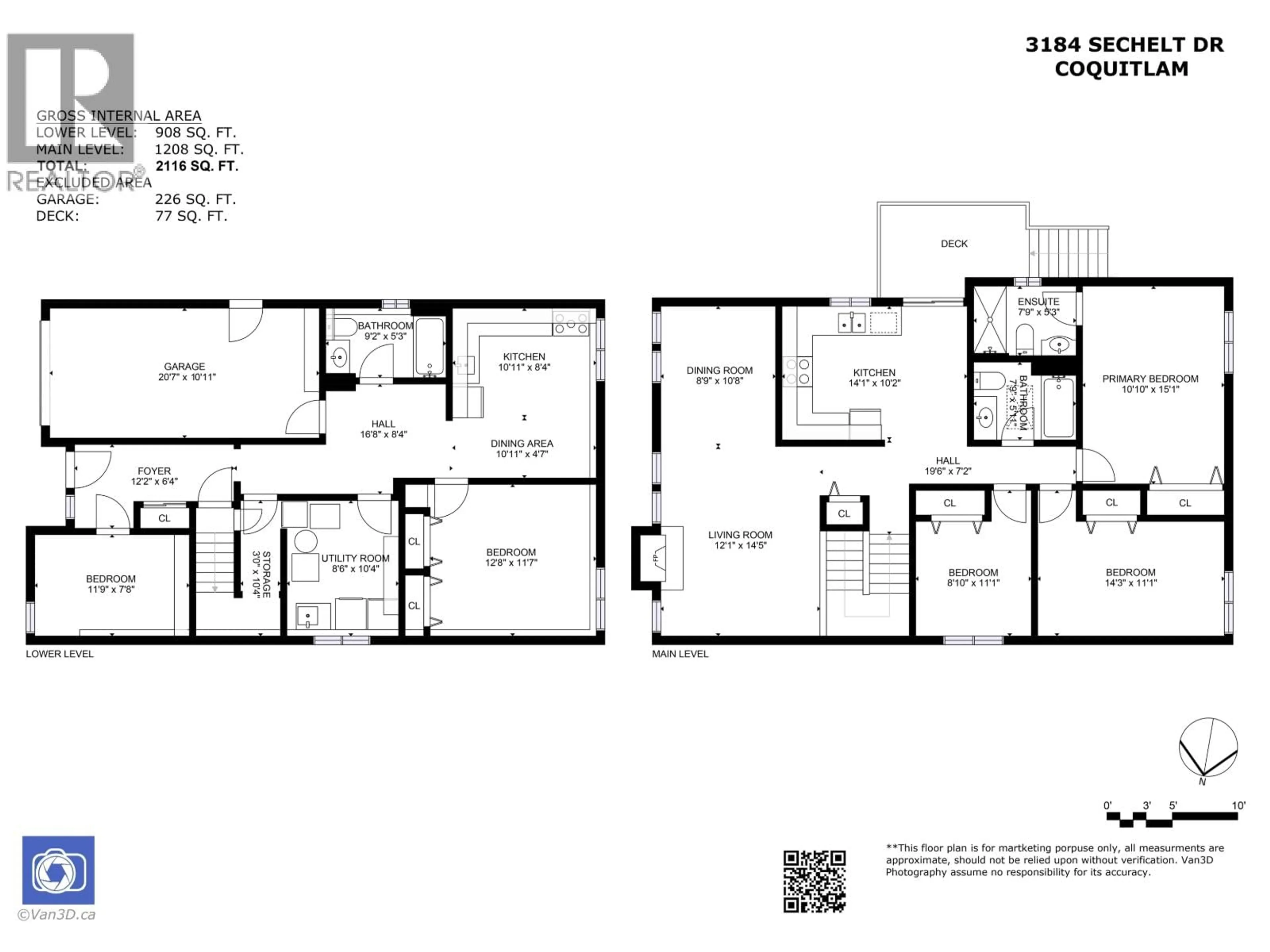 Floor plan for 3184 SECHELT DRIVE, Coquitlam British Columbia V3B5Y1