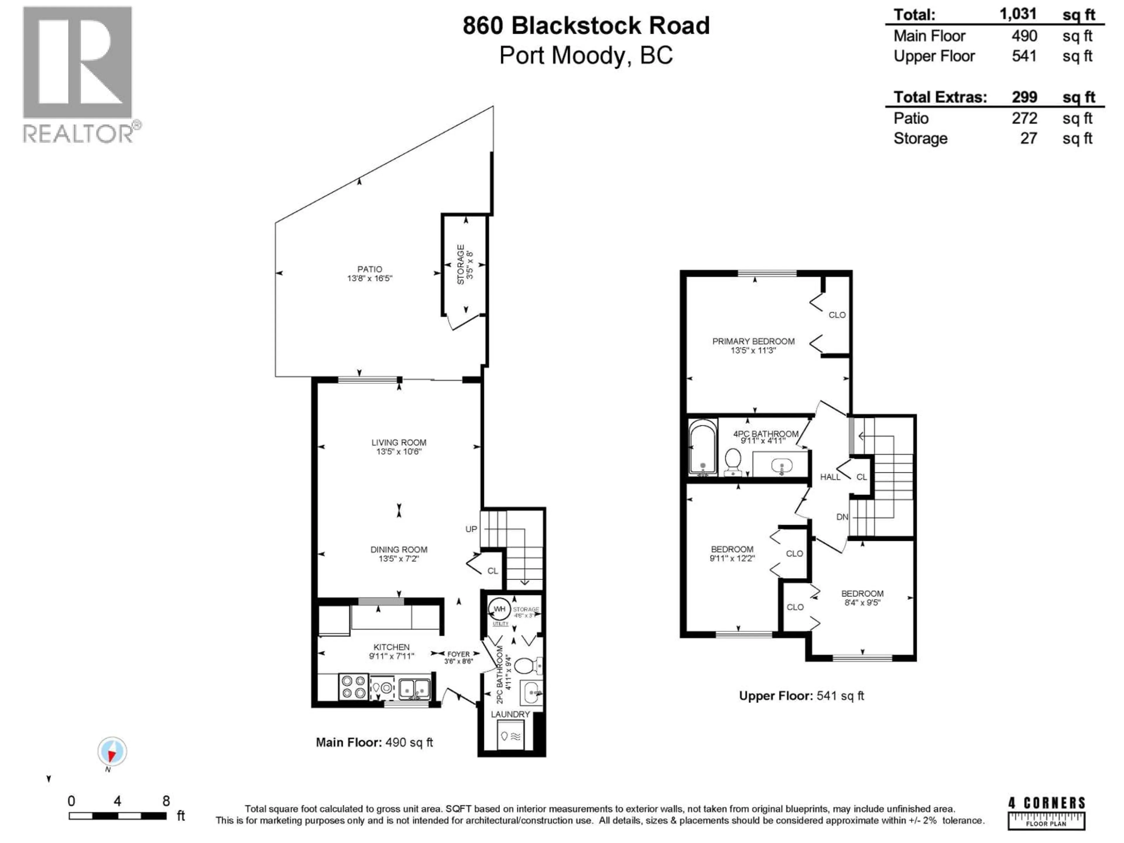 Floor plan for 860 BLACKSTOCK ROAD, Port Moody British Columbia V3H3R8