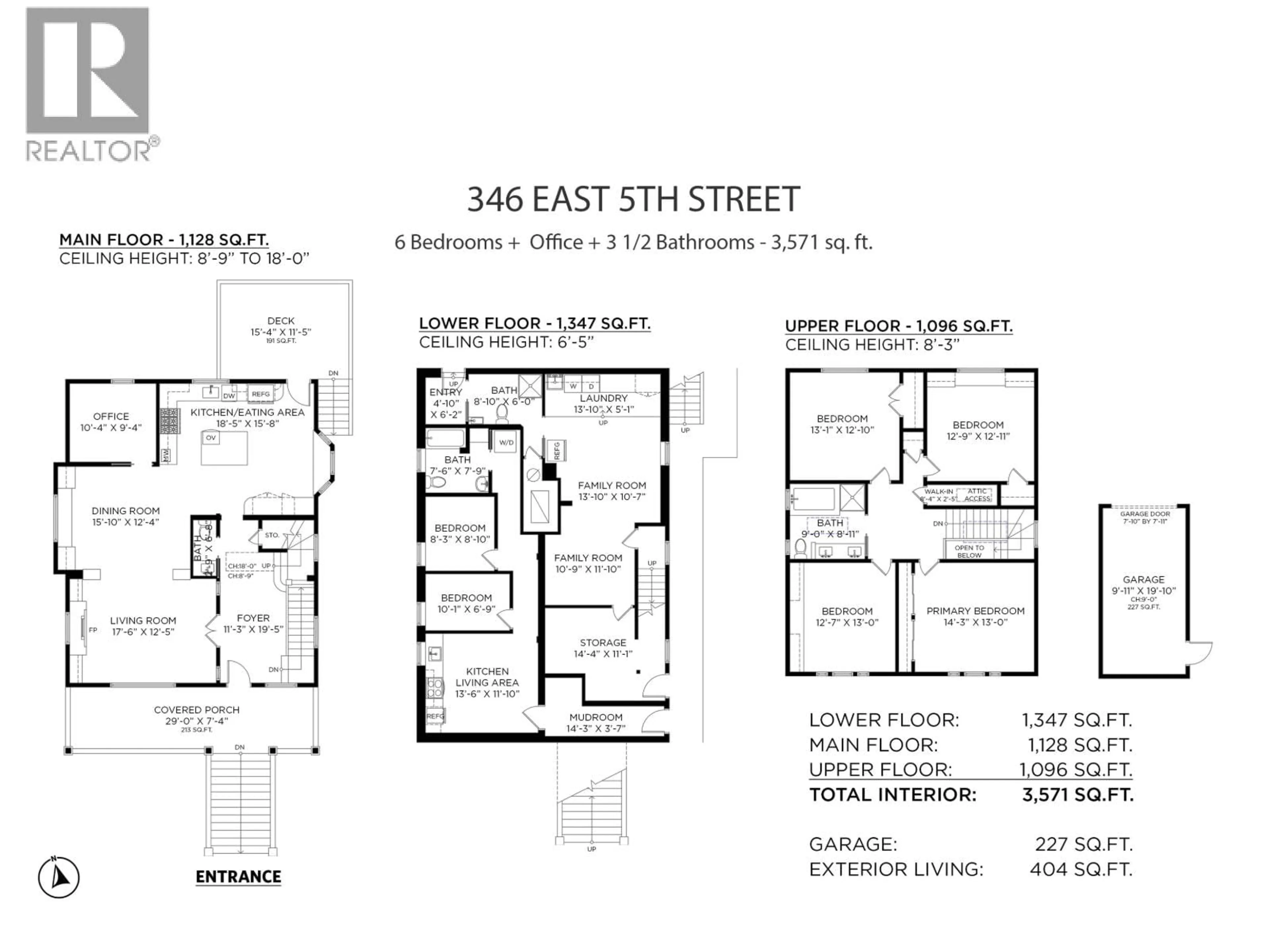 Floor plan for 346 5TH STREET, North Vancouver British Columbia V7L1L9