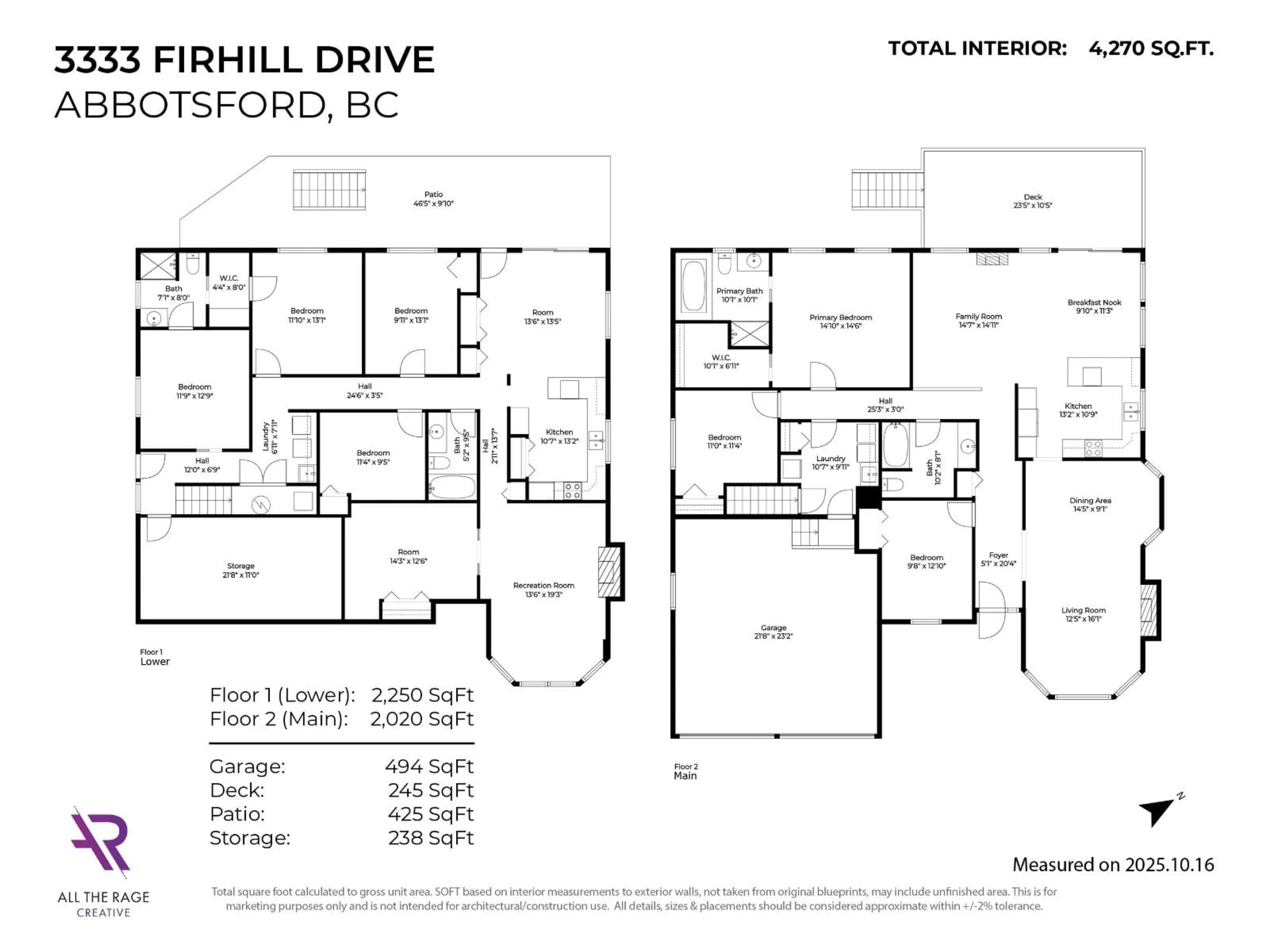 Floor plan for 3333 FIRHILL, Abbotsford British Columbia V2T5L4