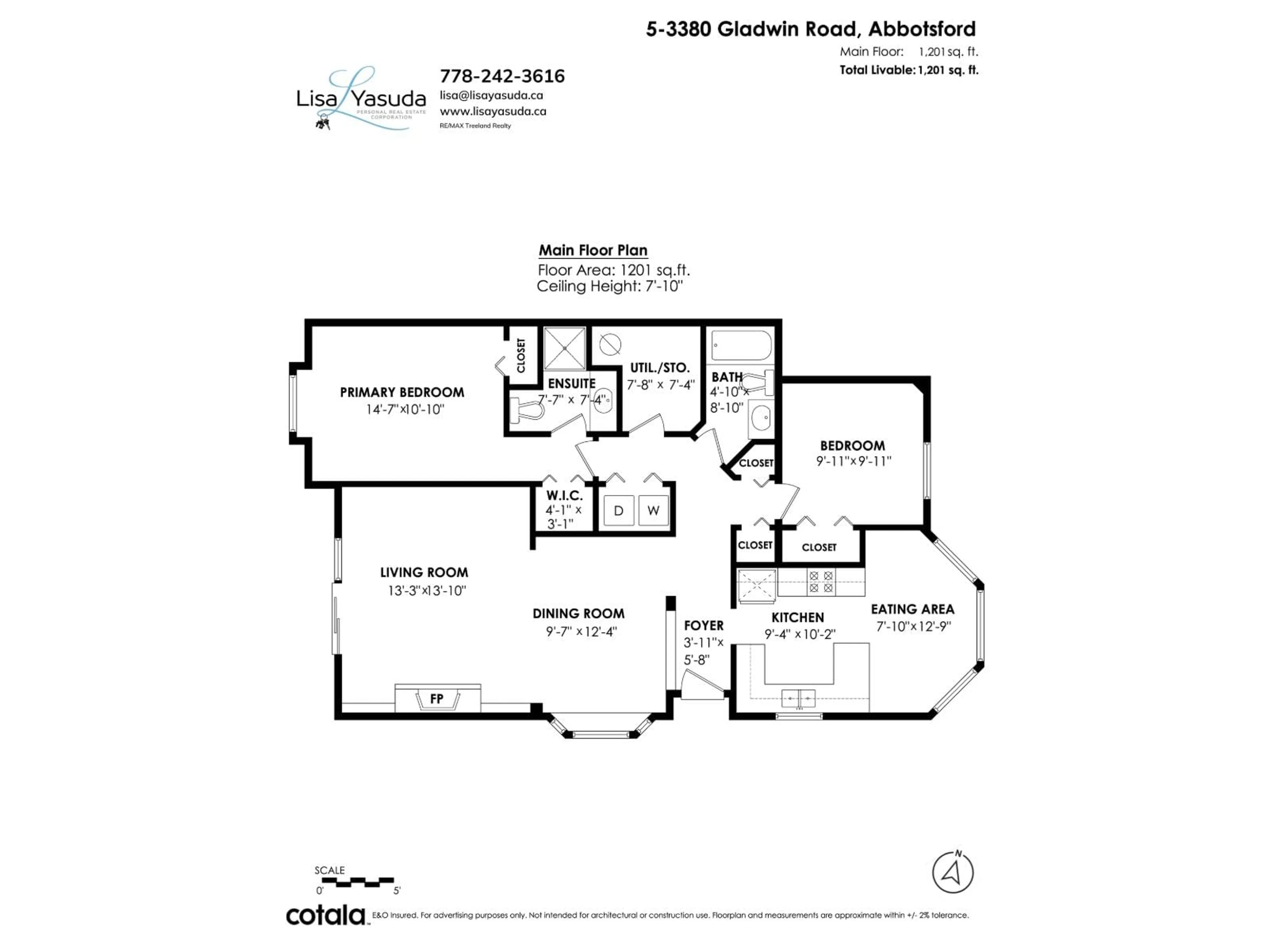 Floor plan for 5 - 3380 GLADWIN, Abbotsford British Columbia V2S7G1