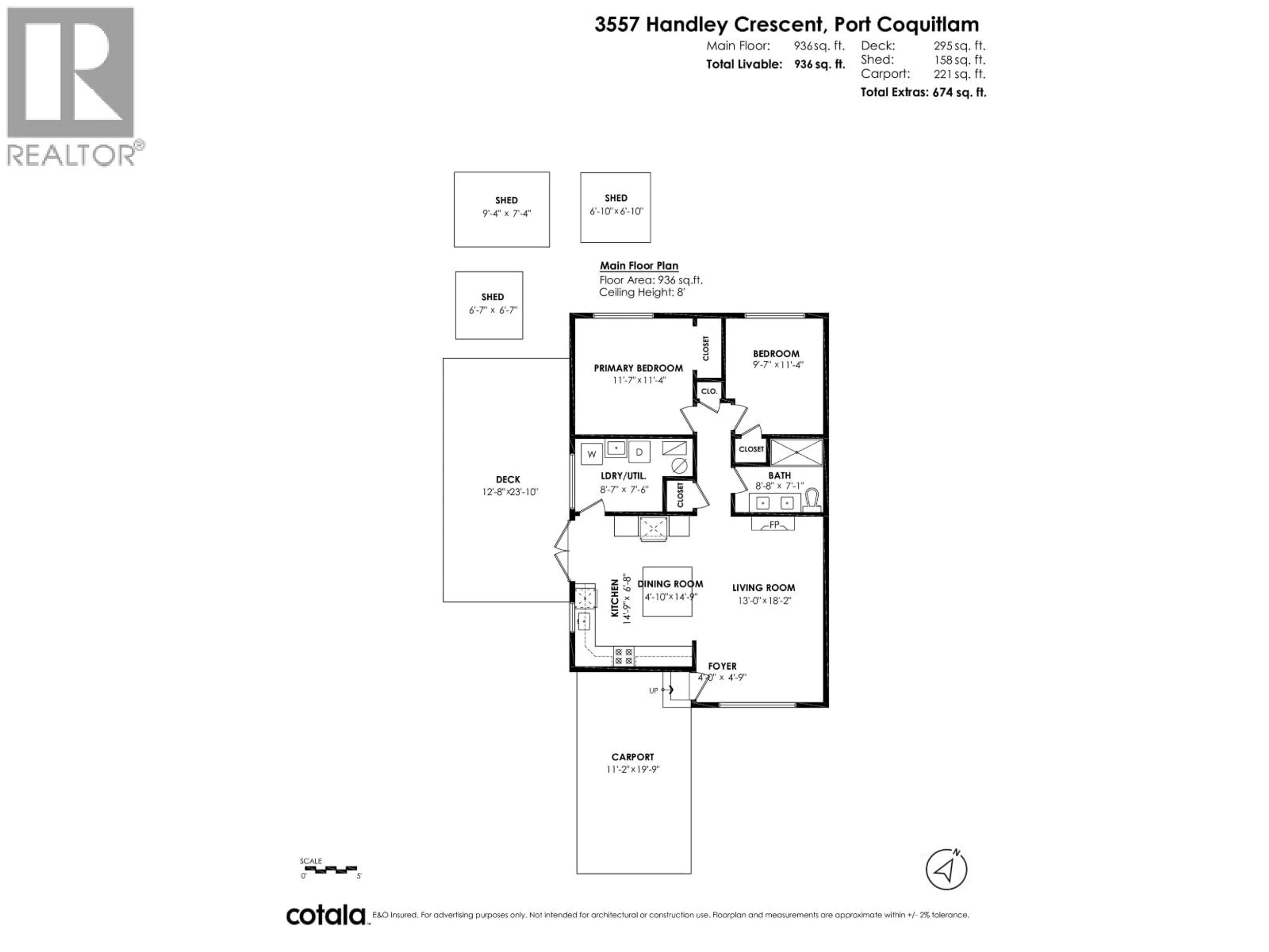 Floor plan for 3557 HANDLEY CRESCENT, Port Coquitlam British Columbia V3B2Y4