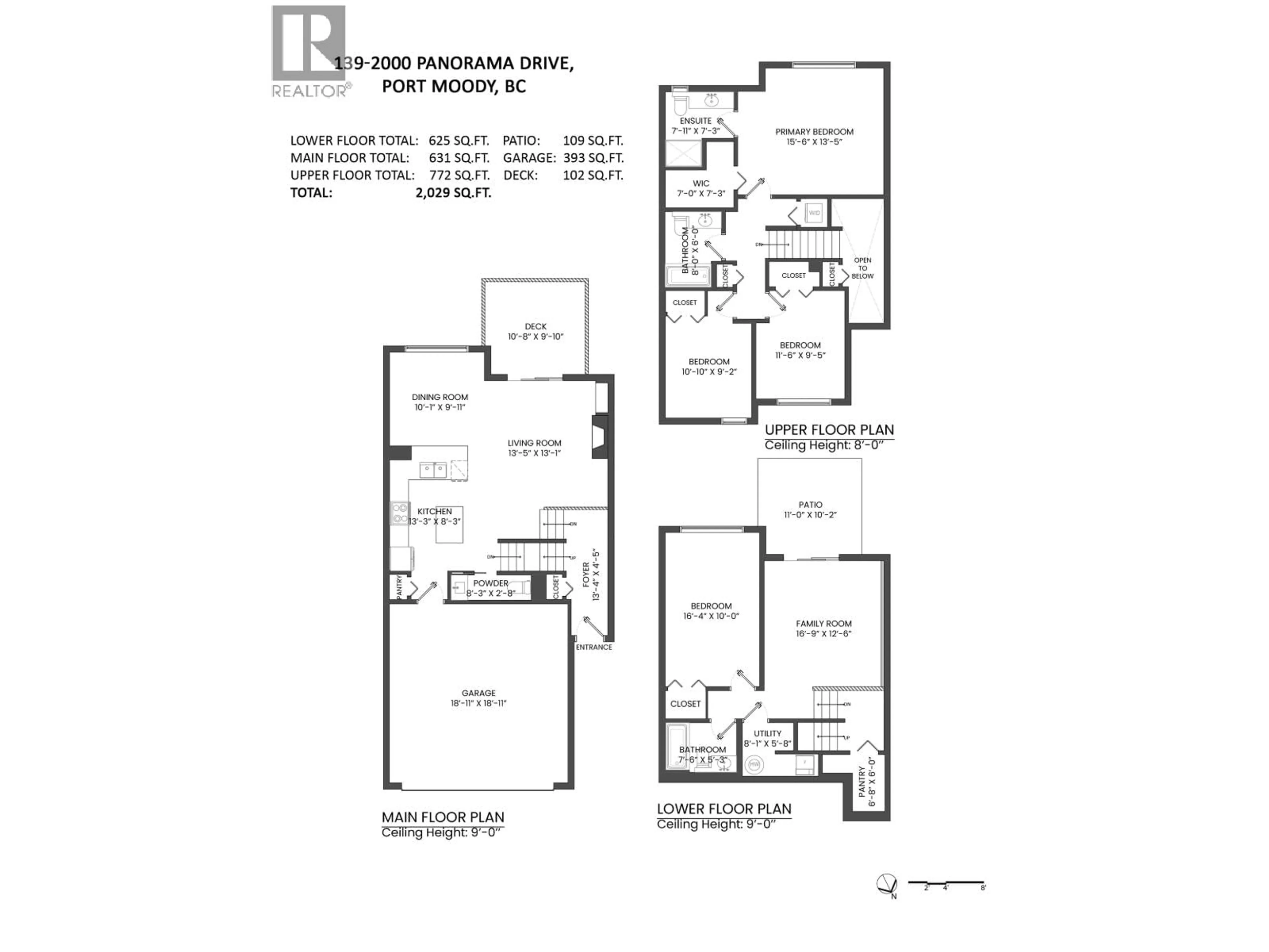 Floor plan for 139 - 2000 PANORAMA DRIVE, Port Moody British Columbia V3H5J5