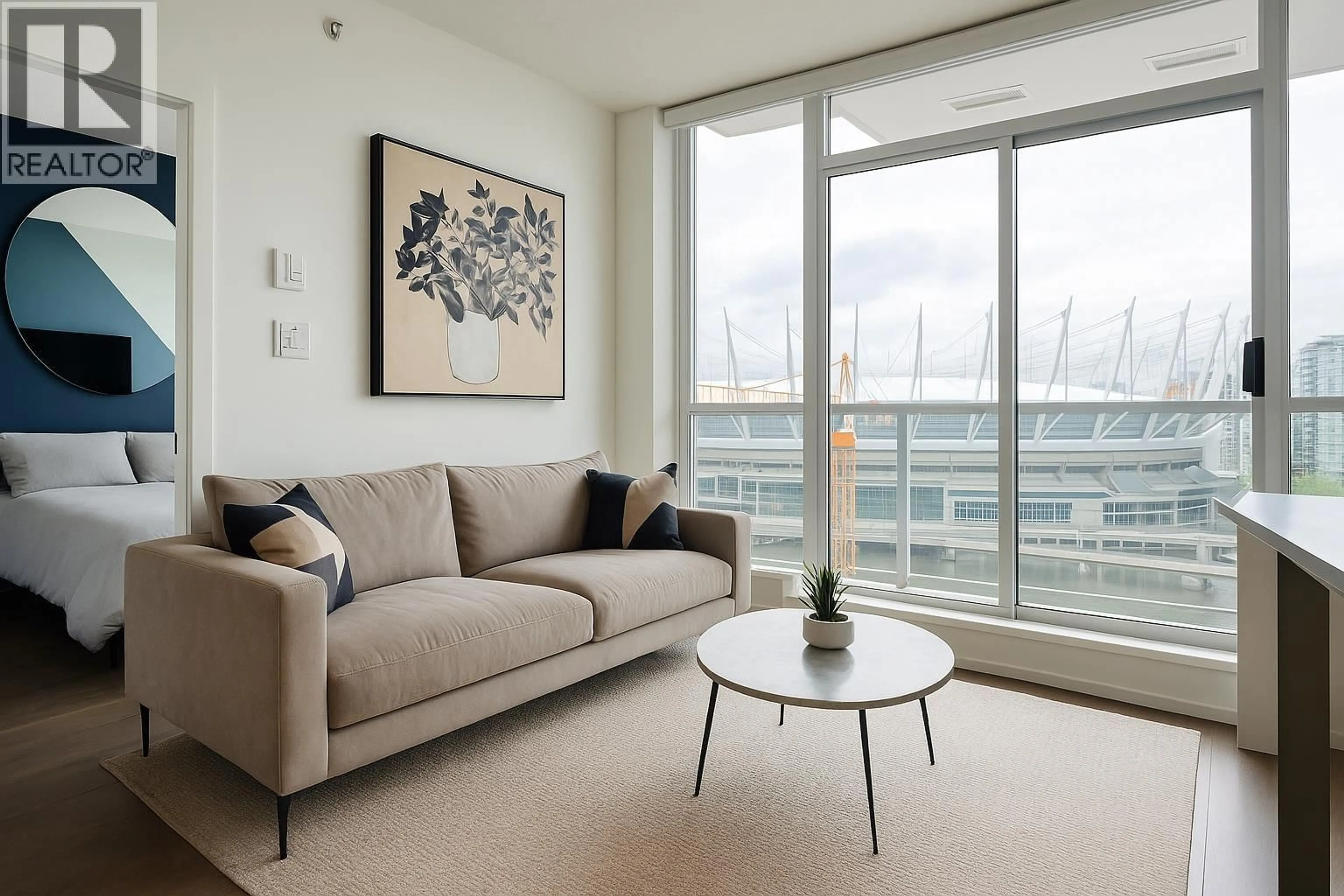 Living room with furniture, unknown for 1605 - 821 CAMBIE STREET, Vancouver British Columbia V6B2P4