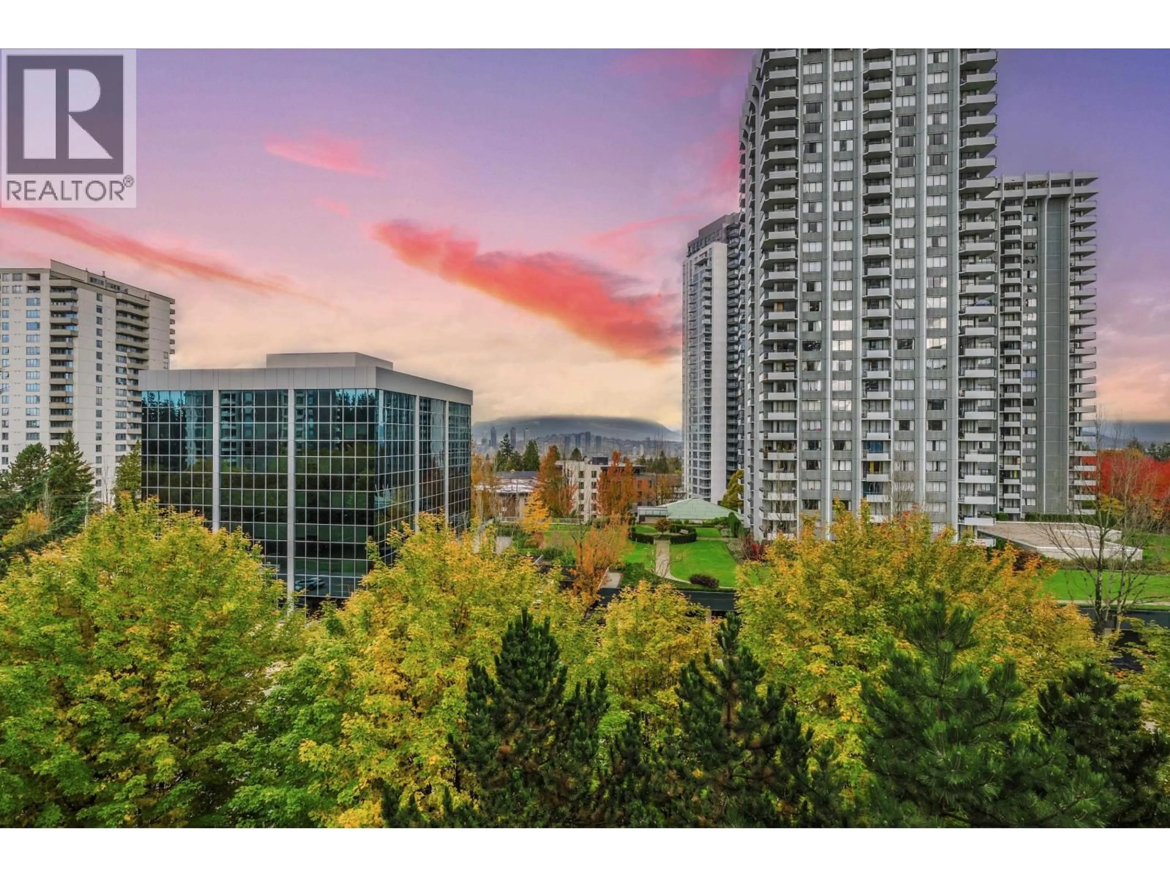 A pic from outside/outdoor area/front of a property/back of a property/a pic from drone, city buildings view from balcony for 702 - 5885 OLIVE AVENUE, Burnaby British Columbia V5H4N8