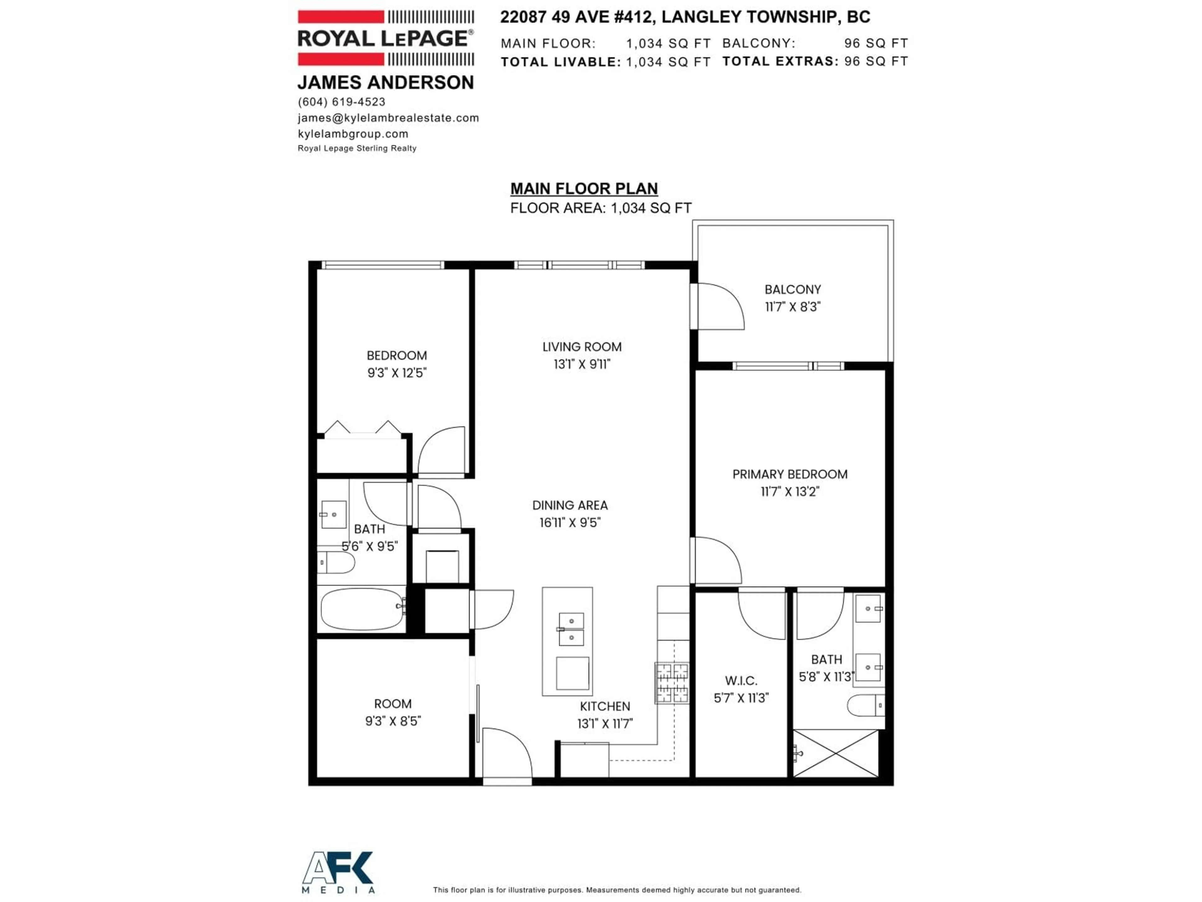 Floor plan for 412 - 22087 49, Langley British Columbia V3A0K4
