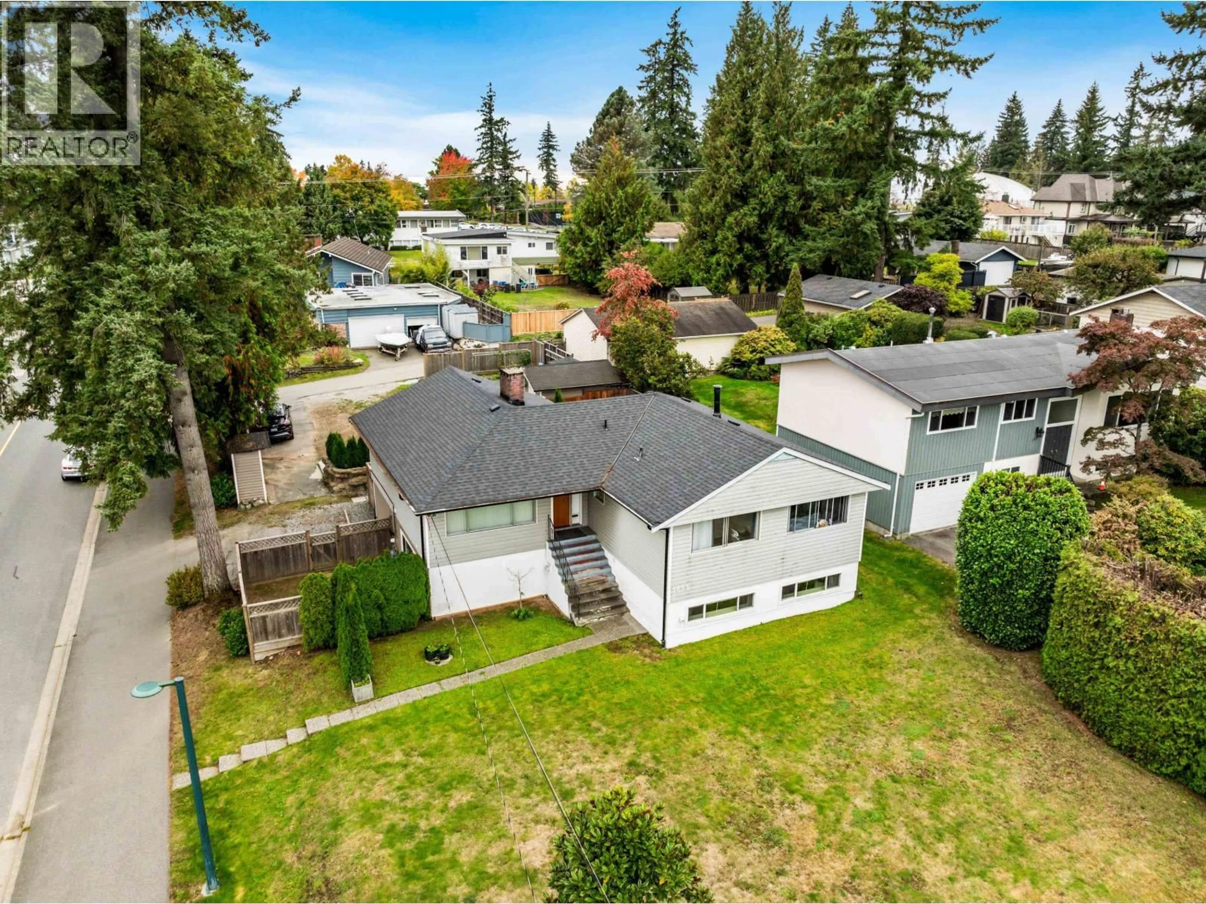 A pic from outside/outdoor area/front of a property/back of a property/a pic from drone, street for 1698 SPRICE AVENUE, Coquitlam British Columbia V3J2P6