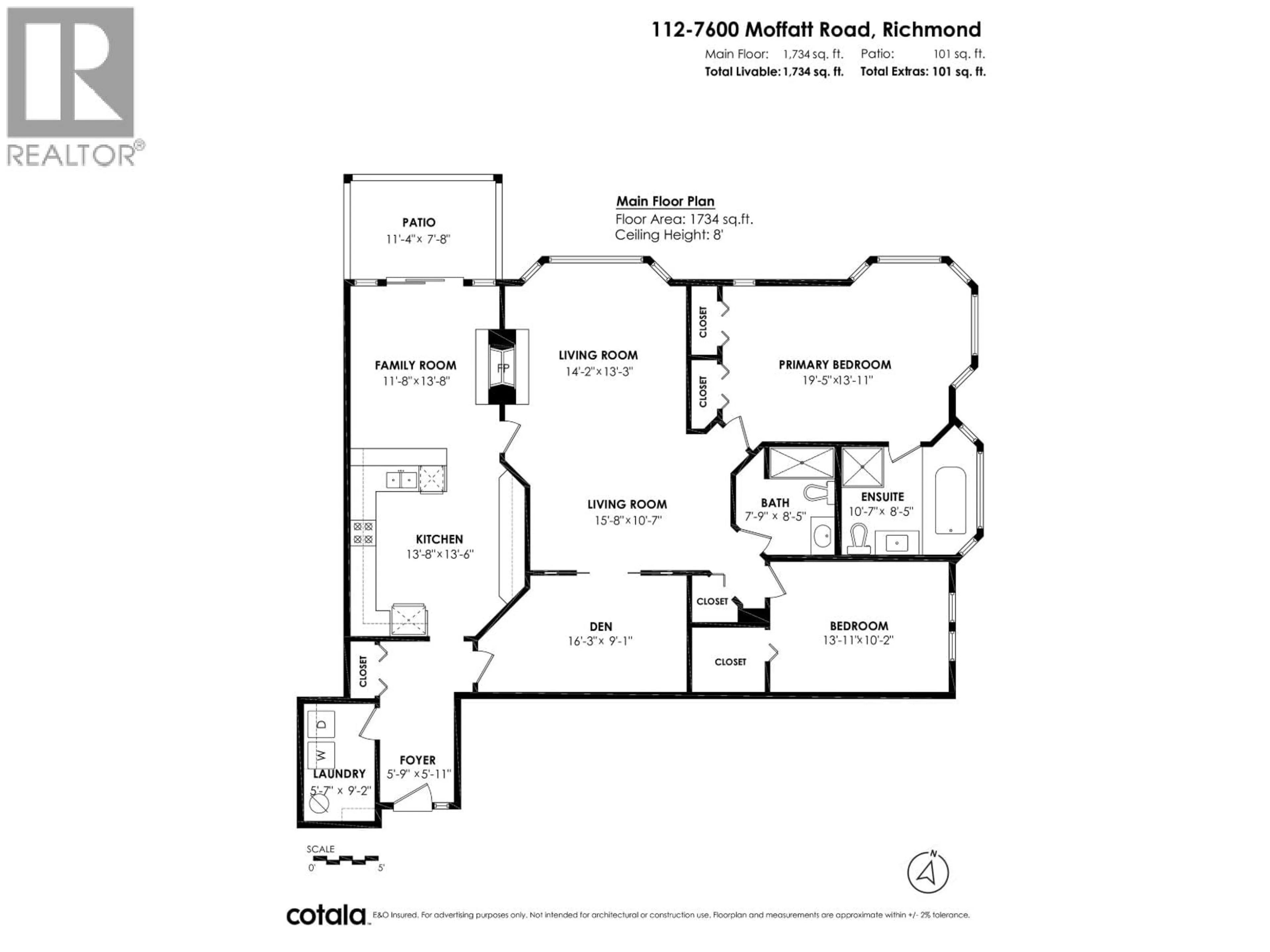 Floor plan for 112 - 7600 MOFFATT ROAD, Richmond British Columbia V6Y3V1
