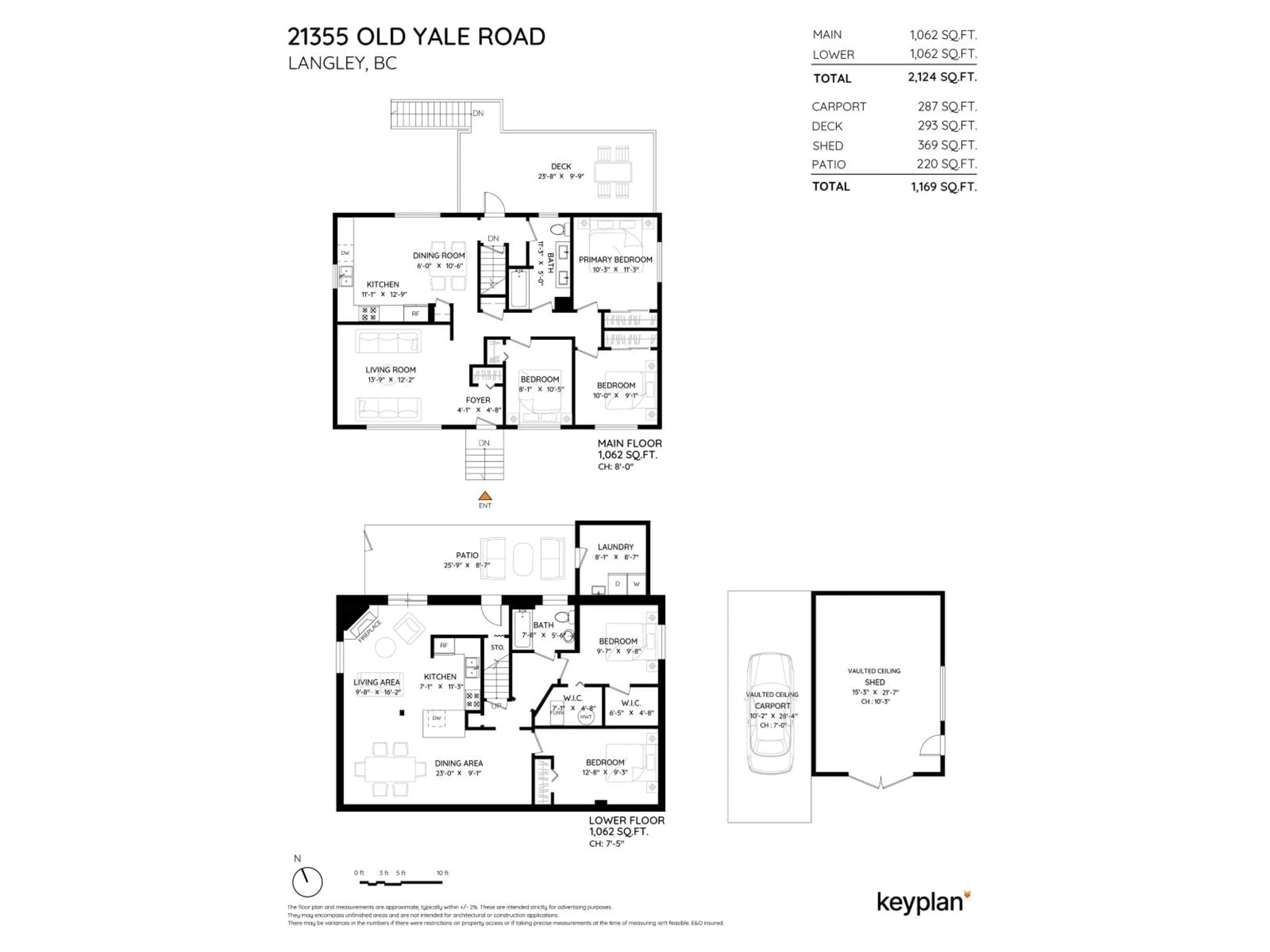 Floor plan for 21355 OLD YALE, Langley British Columbia V3A4M6