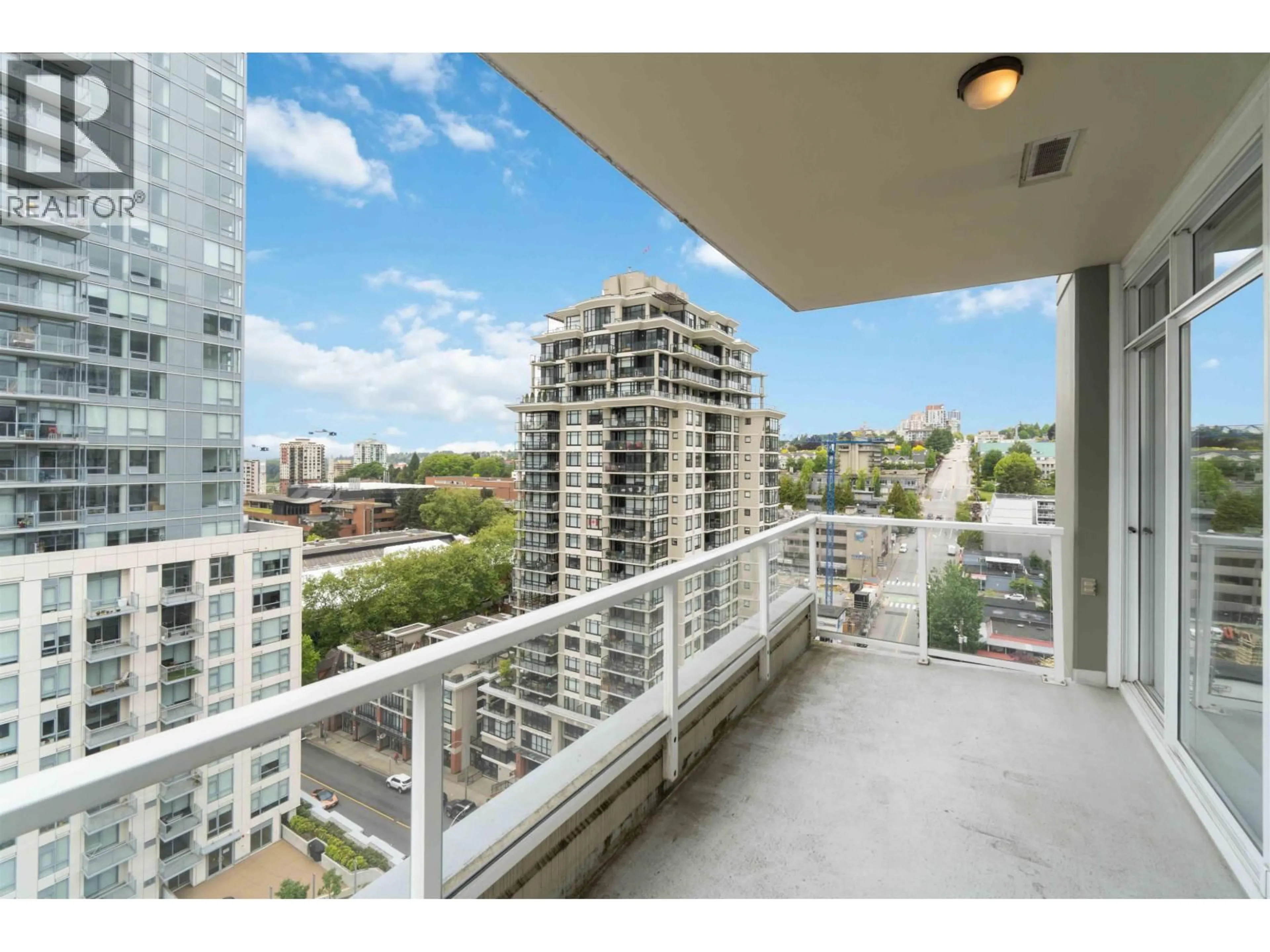 Balcony in the apartment, city buildings view from balcony for 1904 - 39 SIXTH STREET, New Westminster British Columbia V3L0B3