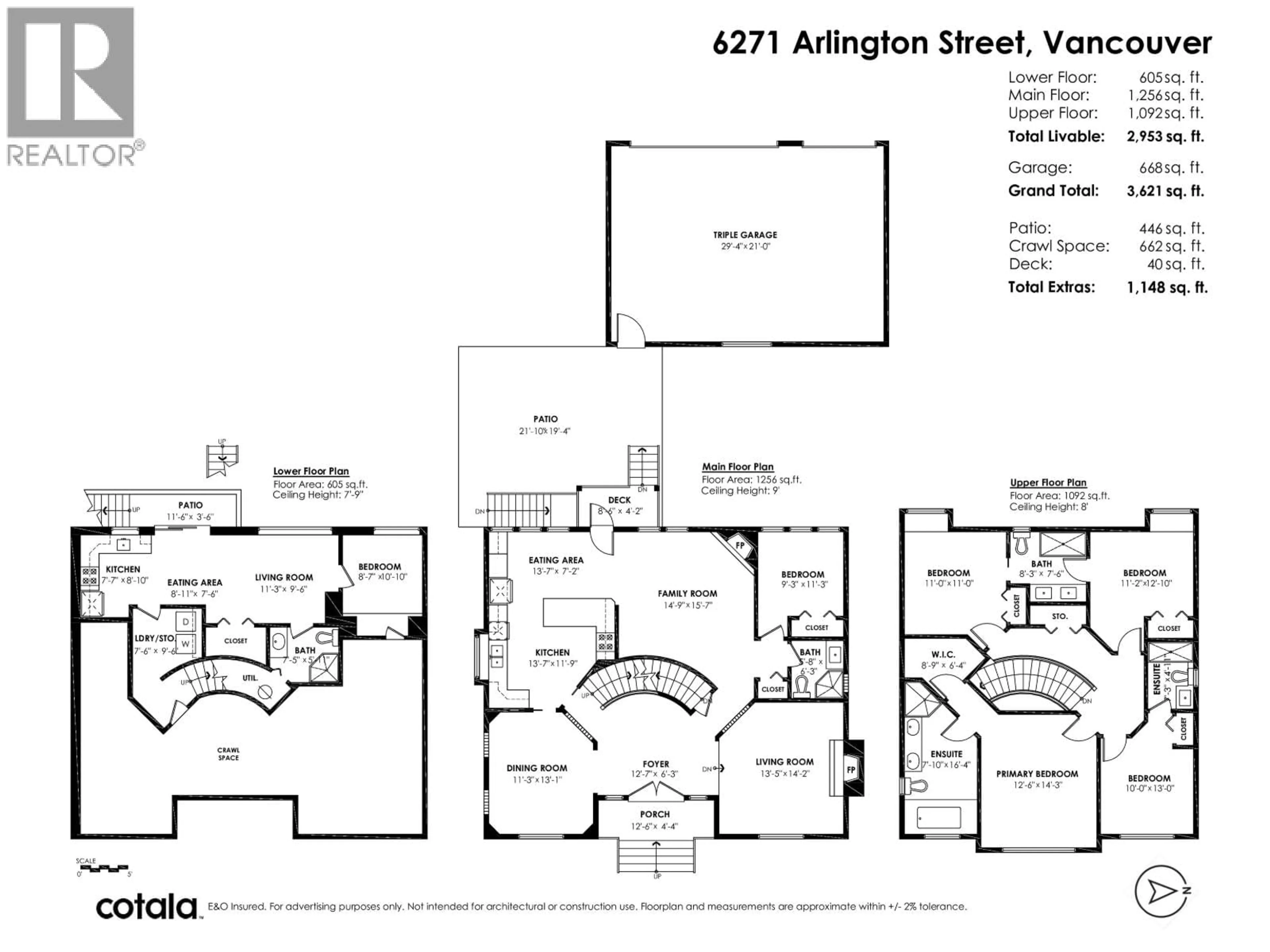 Floor plan for 6271 ARLINGTON STREET, Vancouver British Columbia V5S3N4
