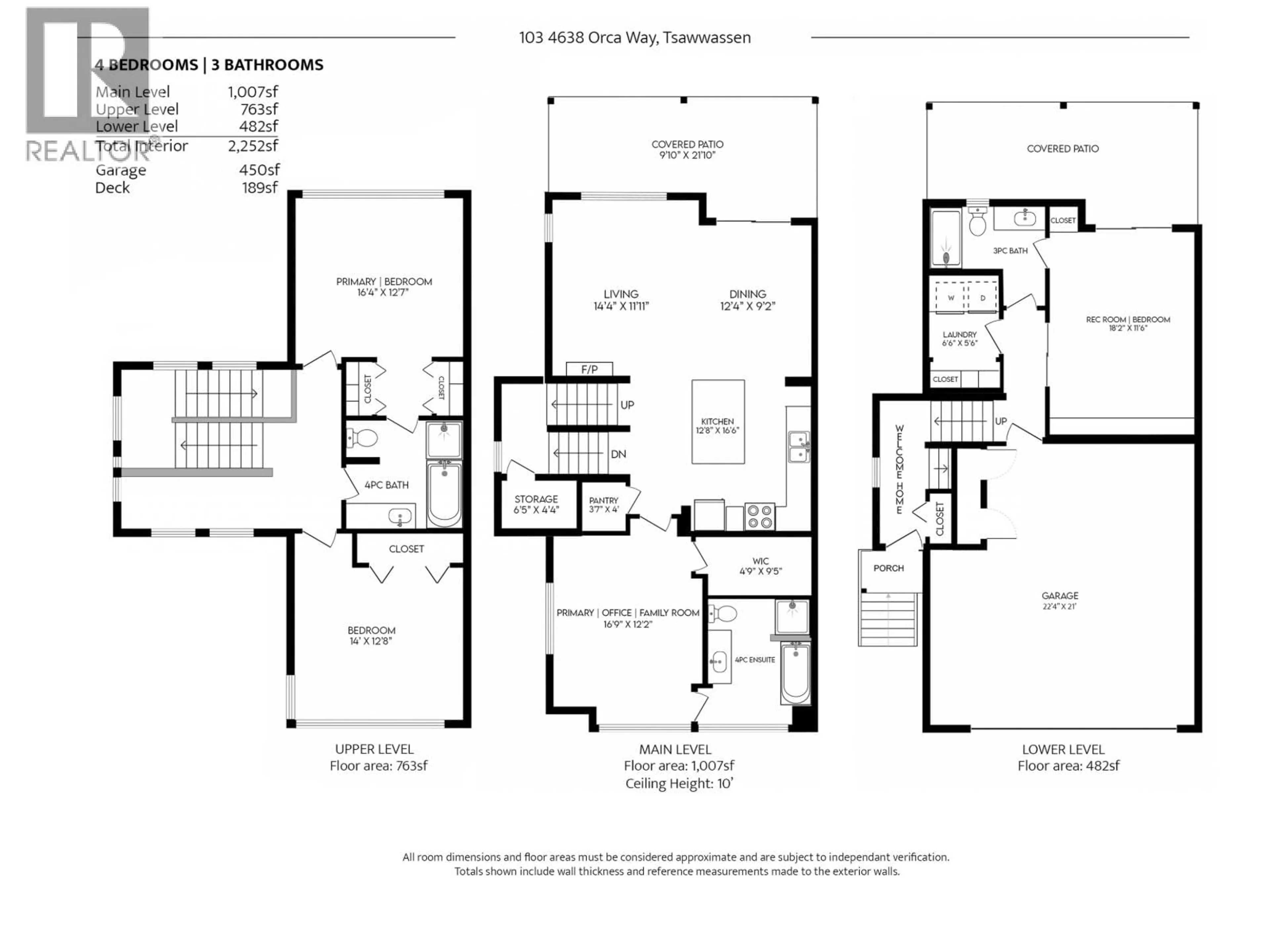 Floor plan for 103 - 4638 ORCA WAY, Tsawwassen British Columbia V4M0C2