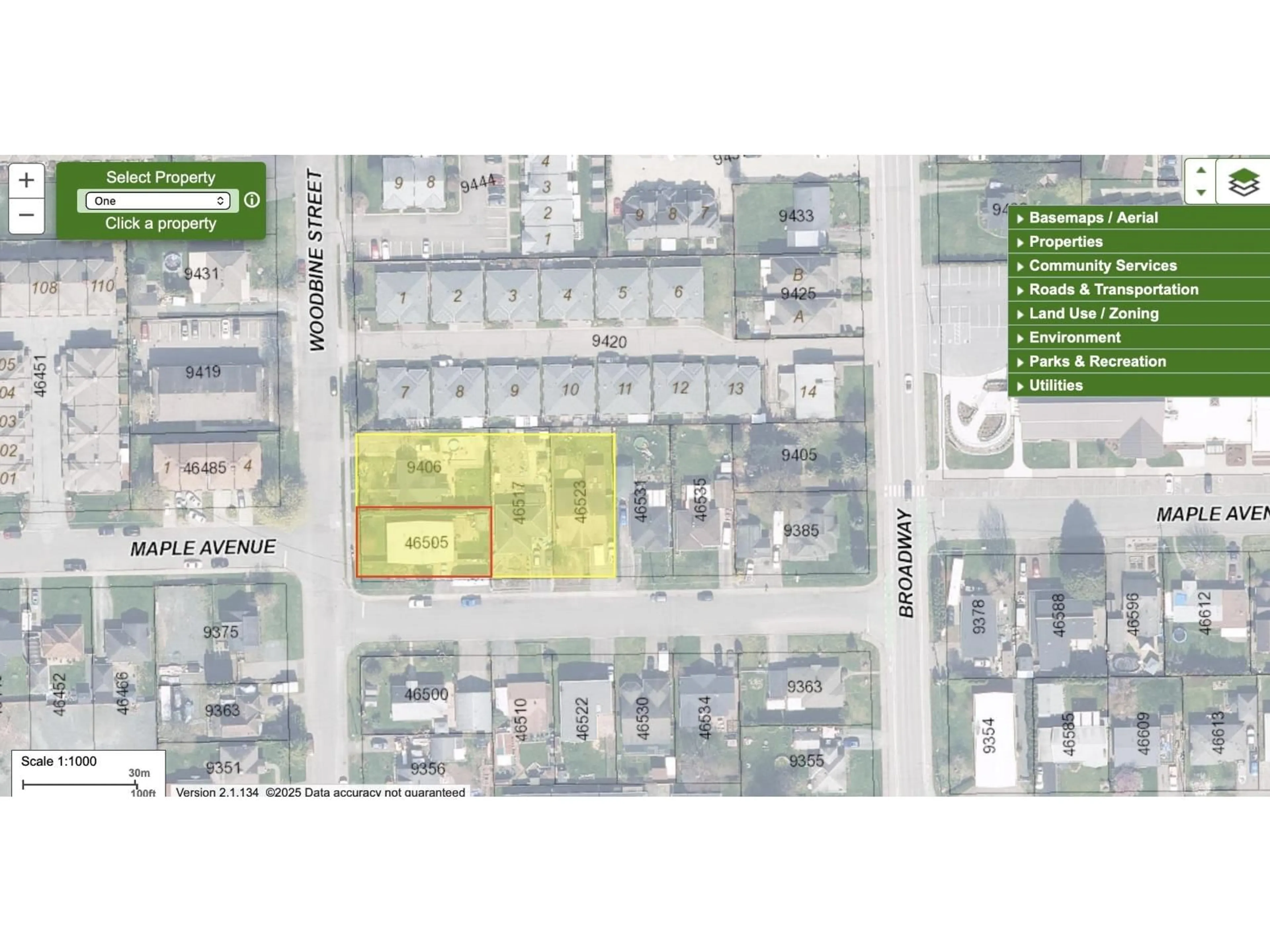 Picture of a map for 46505 MAPLE AVENUE, Chilliwack British Columbia V2P2K1