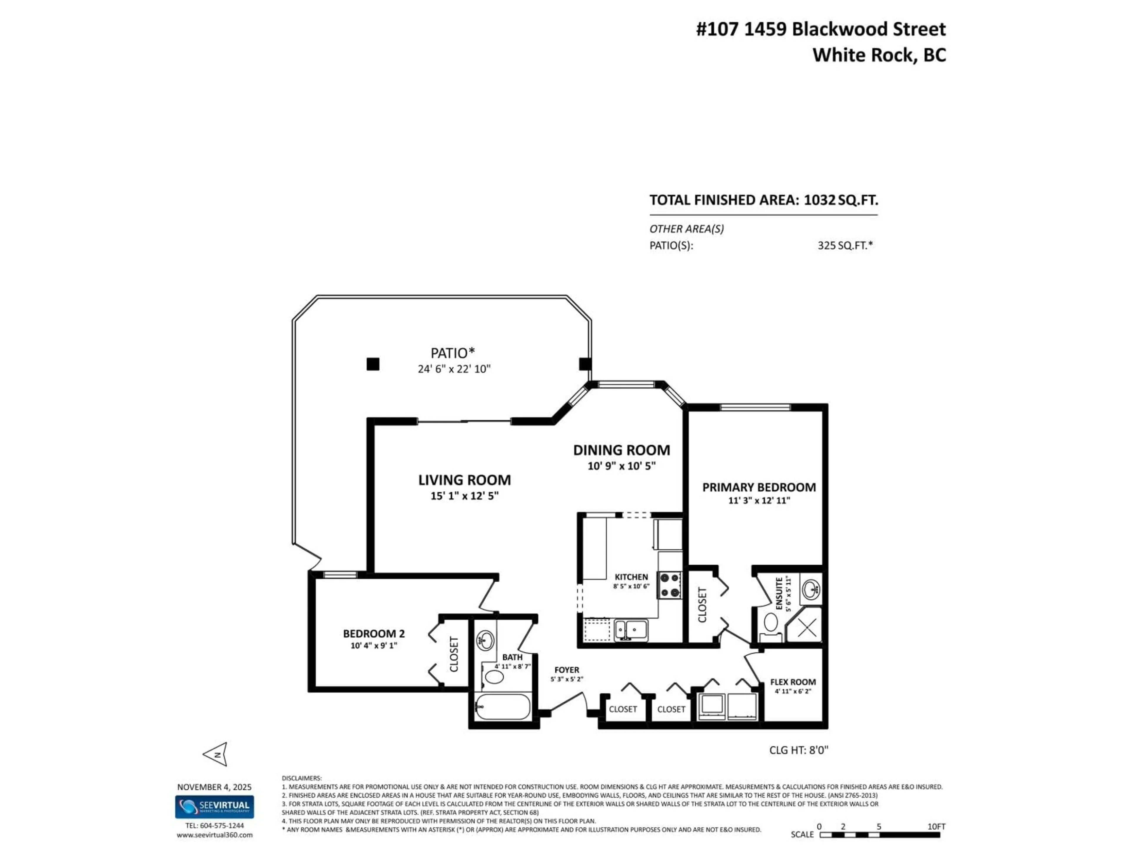Floor plan for 107 - 1459 BLACKWOOD, White Rock British Columbia V4B3V6