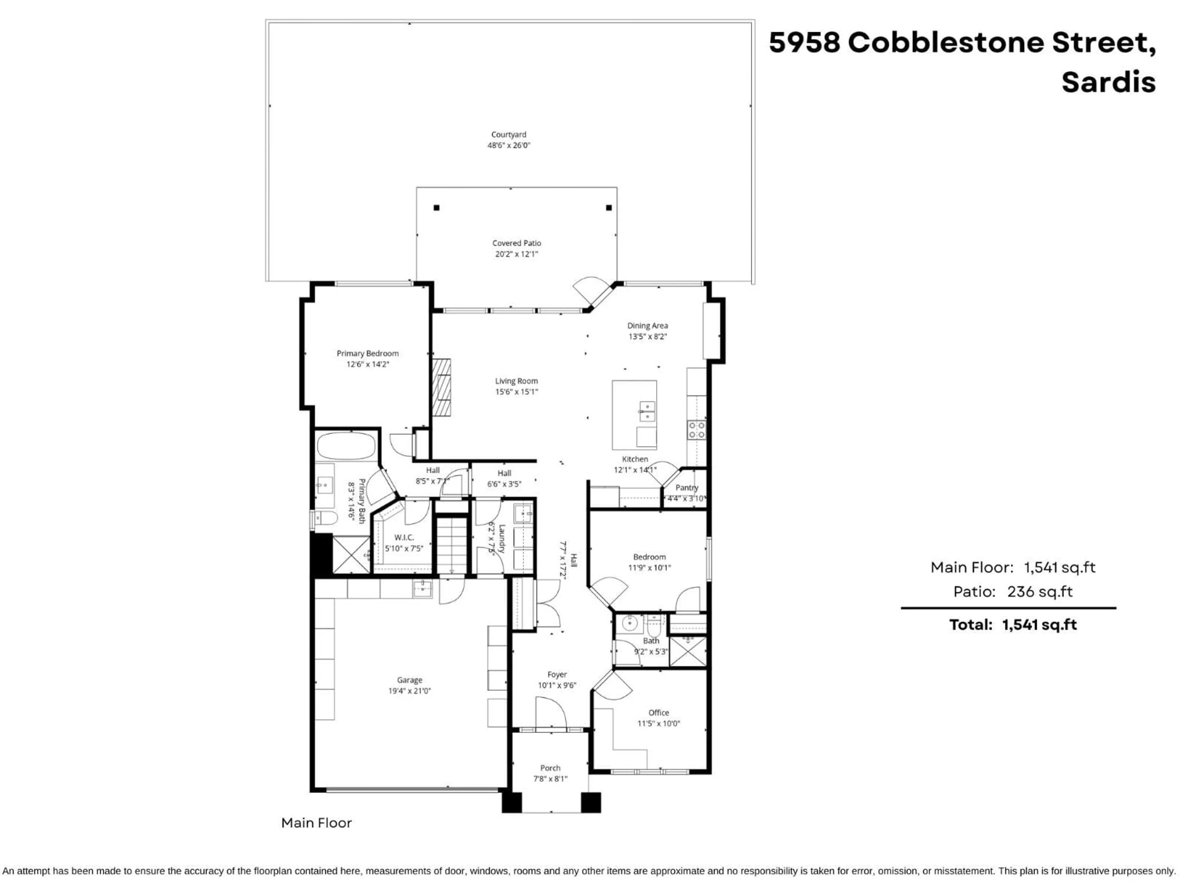 Floor plan for 5958 COBBLESTONE STREET, Chilliwack British Columbia V2R0E4