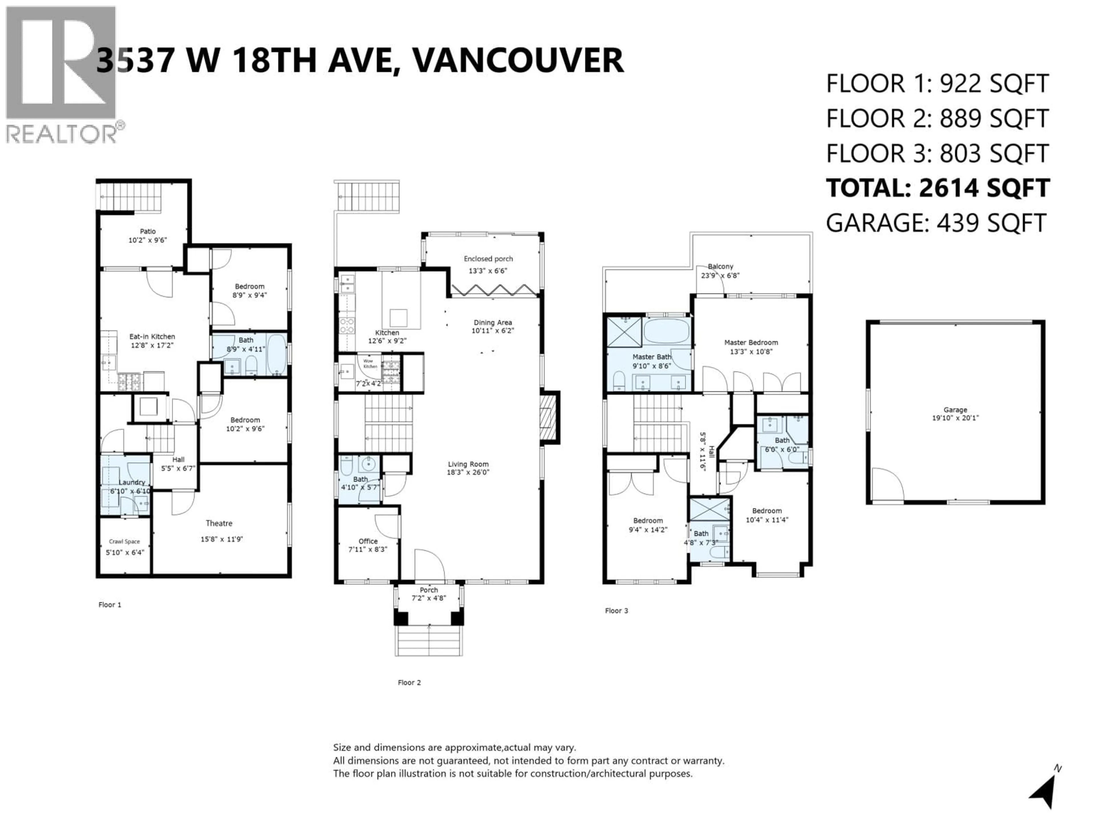 Floor plan for 3537 18TH AVENUE, Vancouver British Columbia V6S1A9
