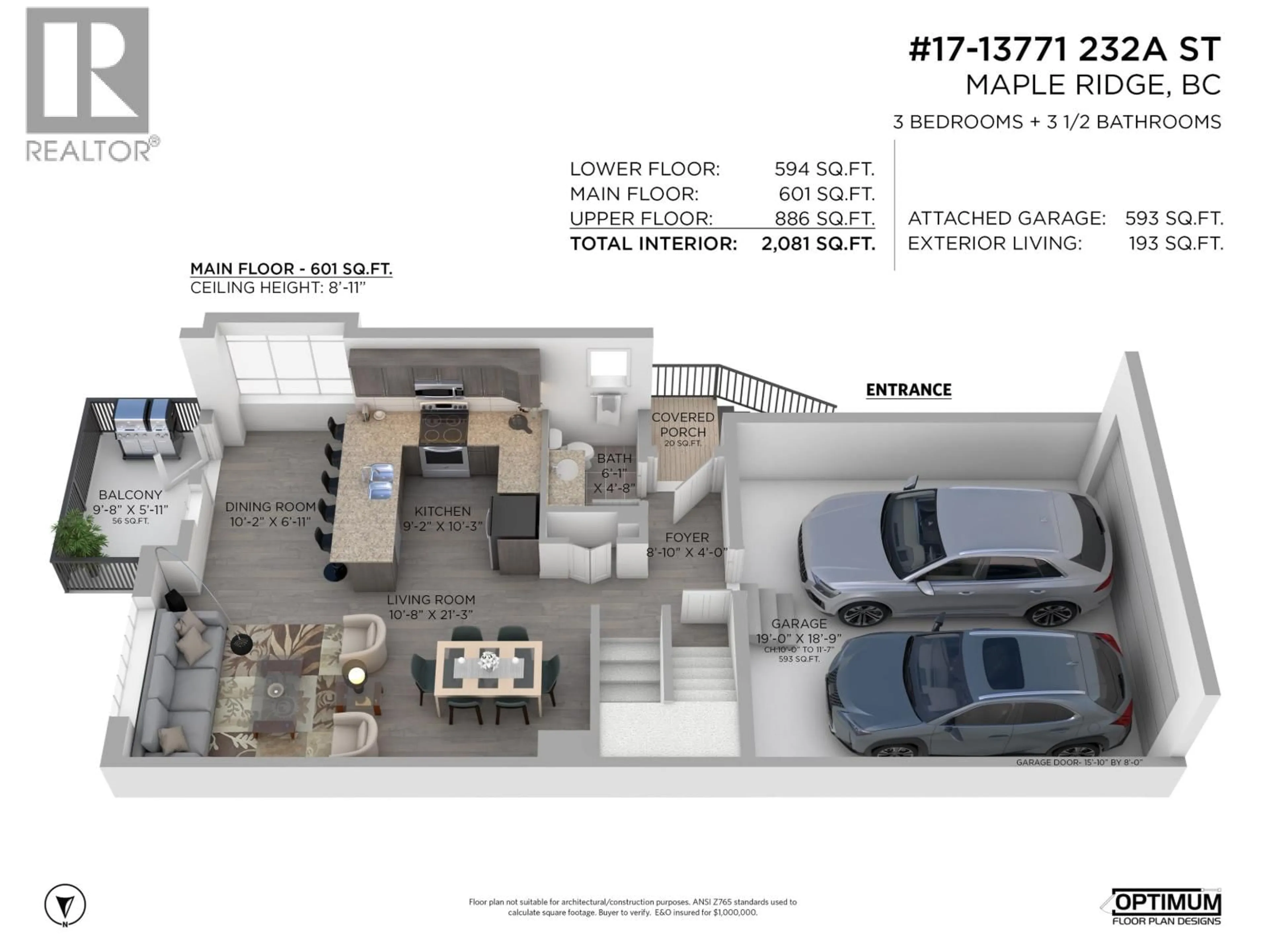 Floor plan for 17 - 13771 232A STREET, Maple Ridge British Columbia V4R0C5