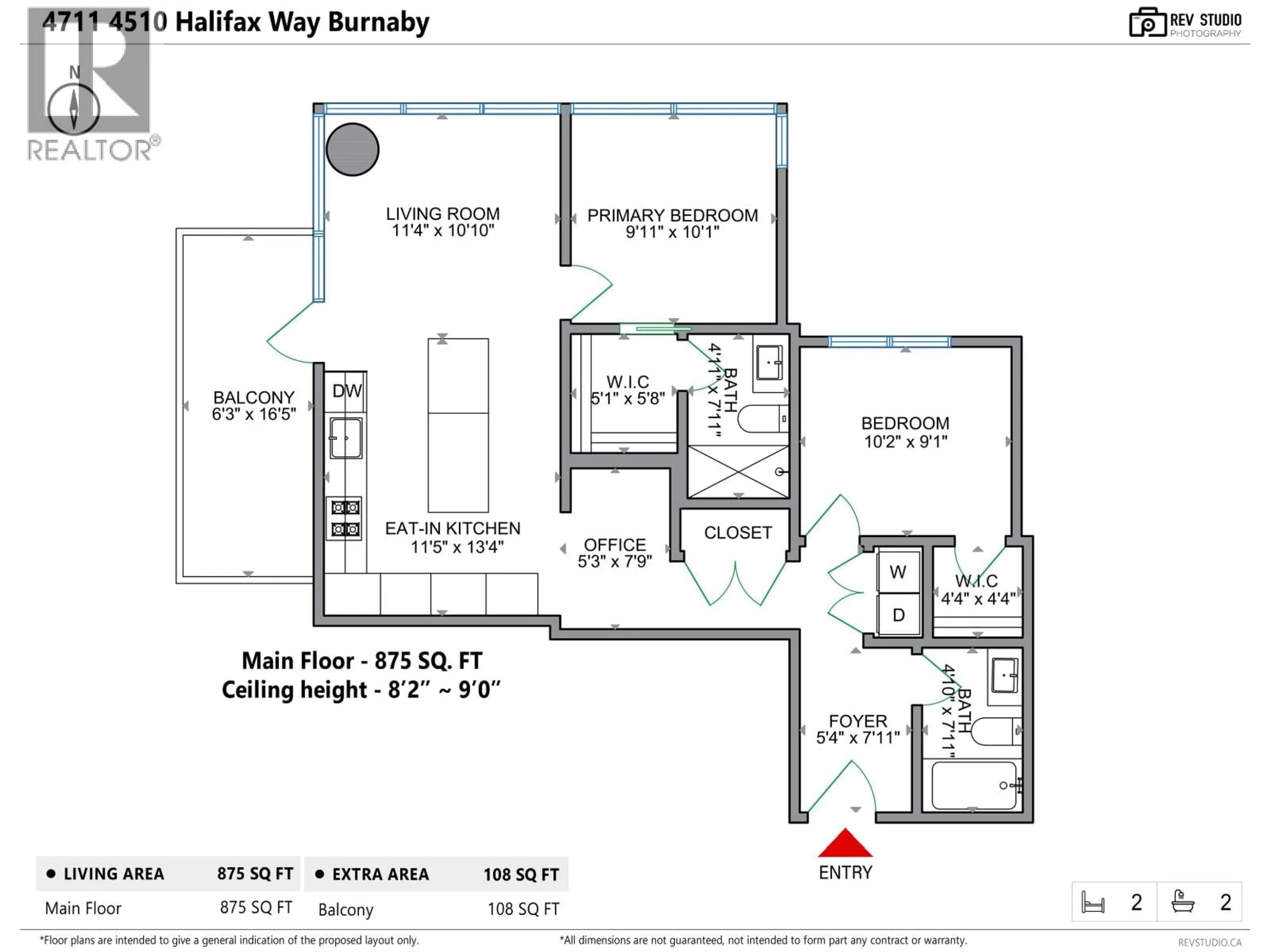 Floor plan for 4711 - 4510 HALIFAX WAY, Burnaby British Columbia V5C0K4