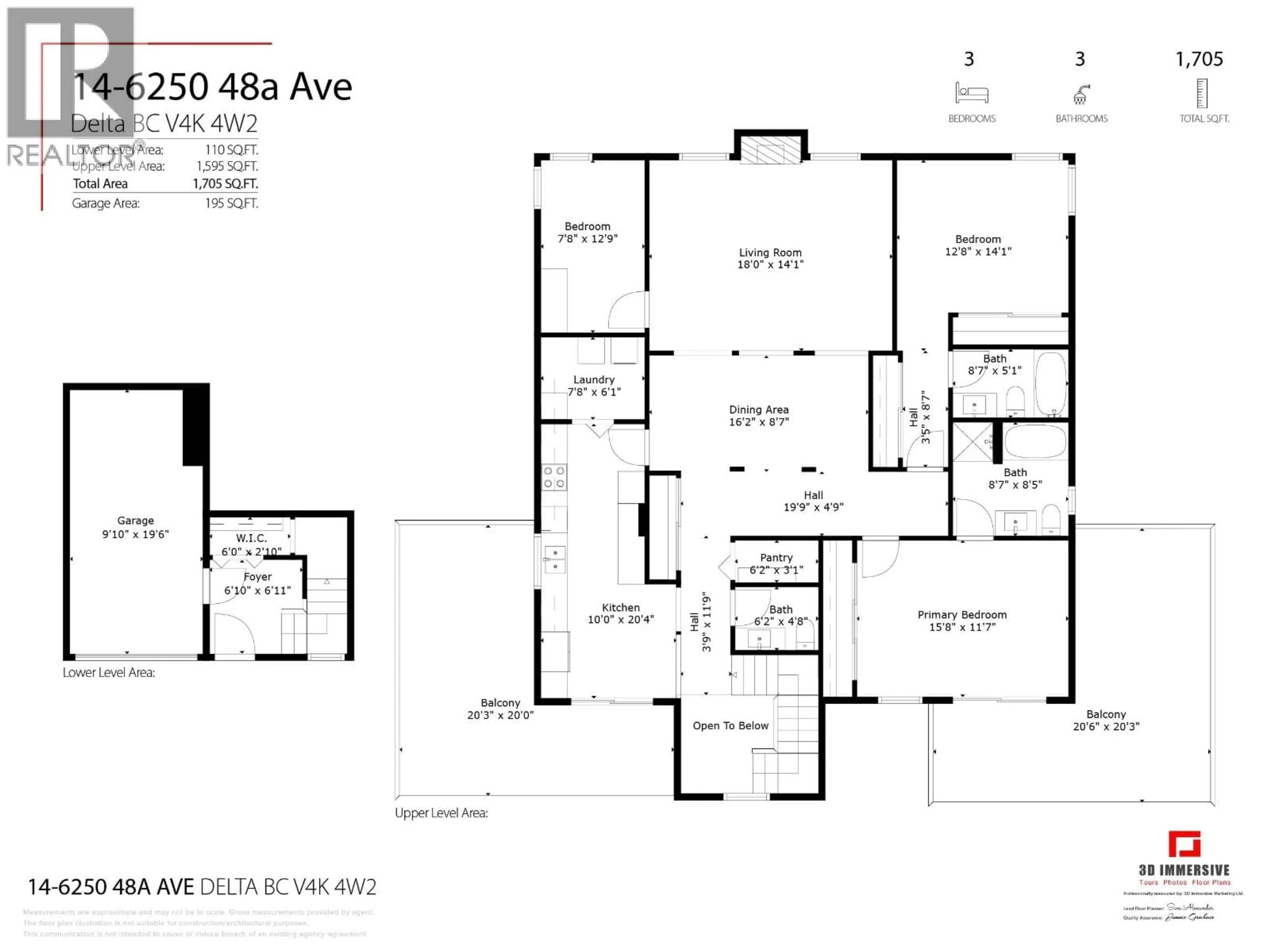 Floor plan for 14 - 6250 48A AVENUE, Delta British Columbia V4K4W2