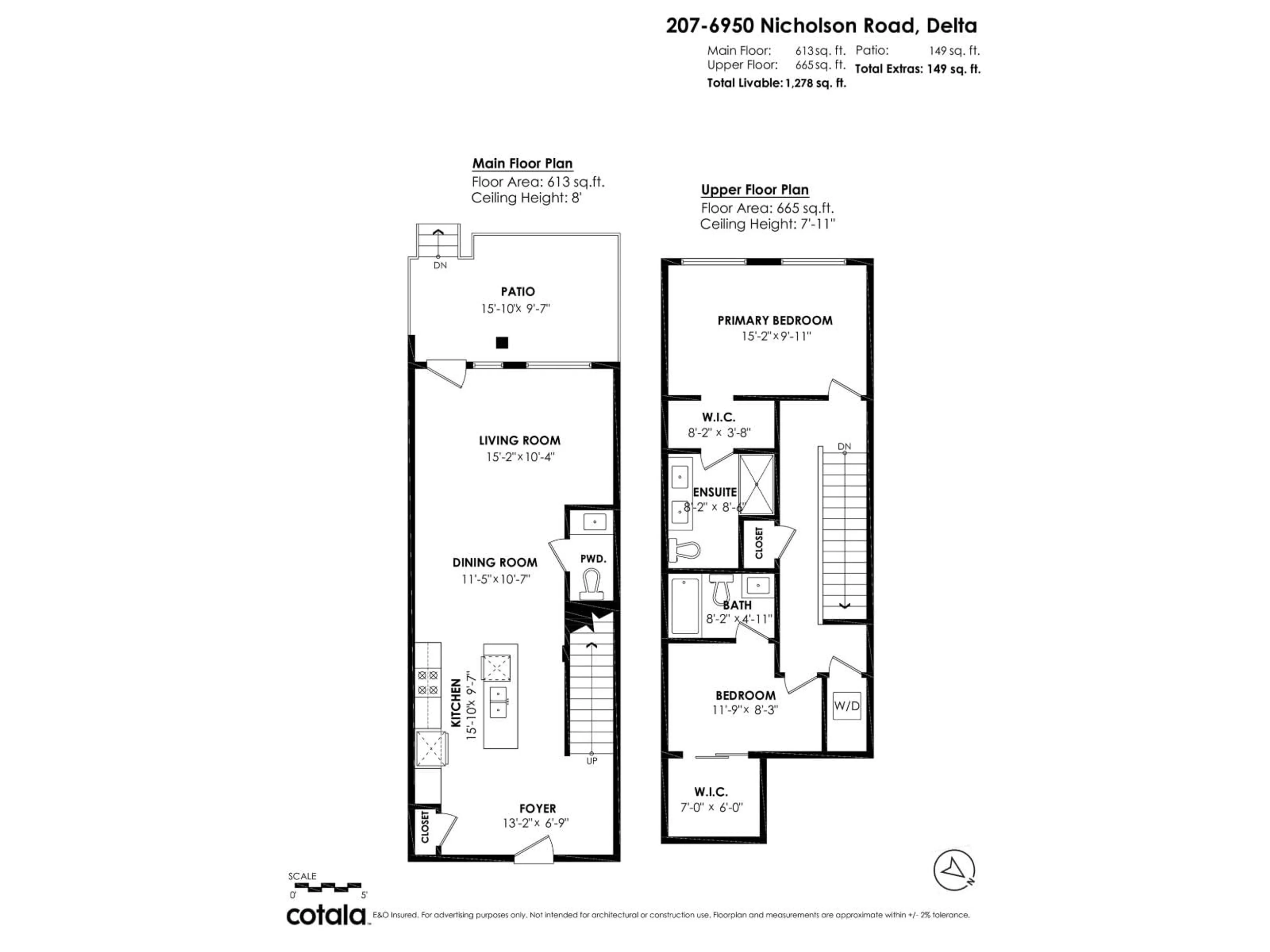 Floor plan for 207 - 6950 NICHOLSON, Delta British Columbia V4E0A8