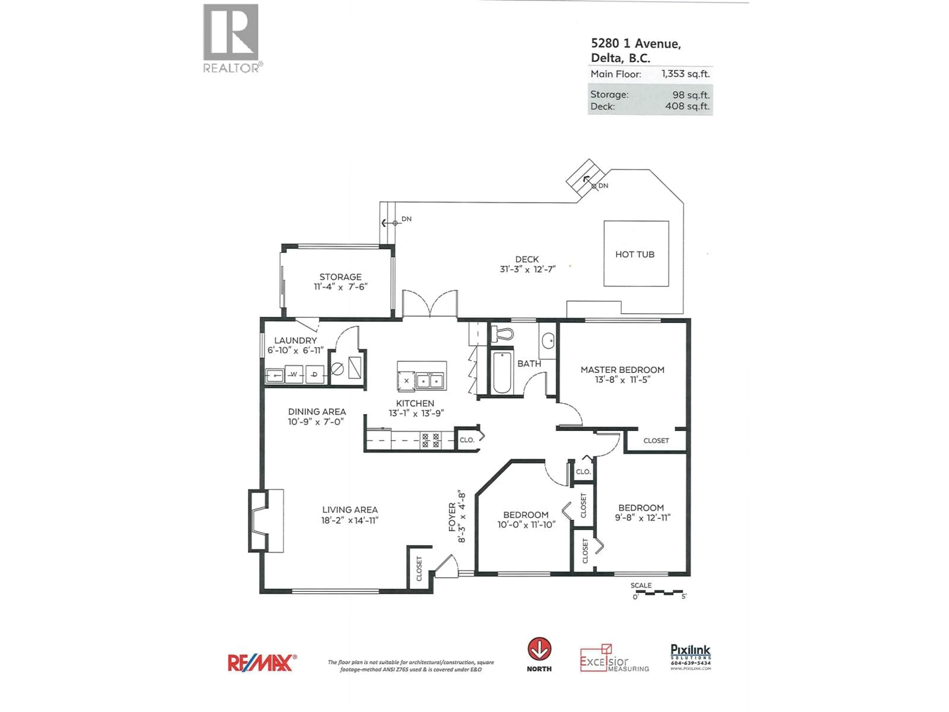 Floor plan for 5280 1 AVENUE, Delta British Columbia V4M1B7