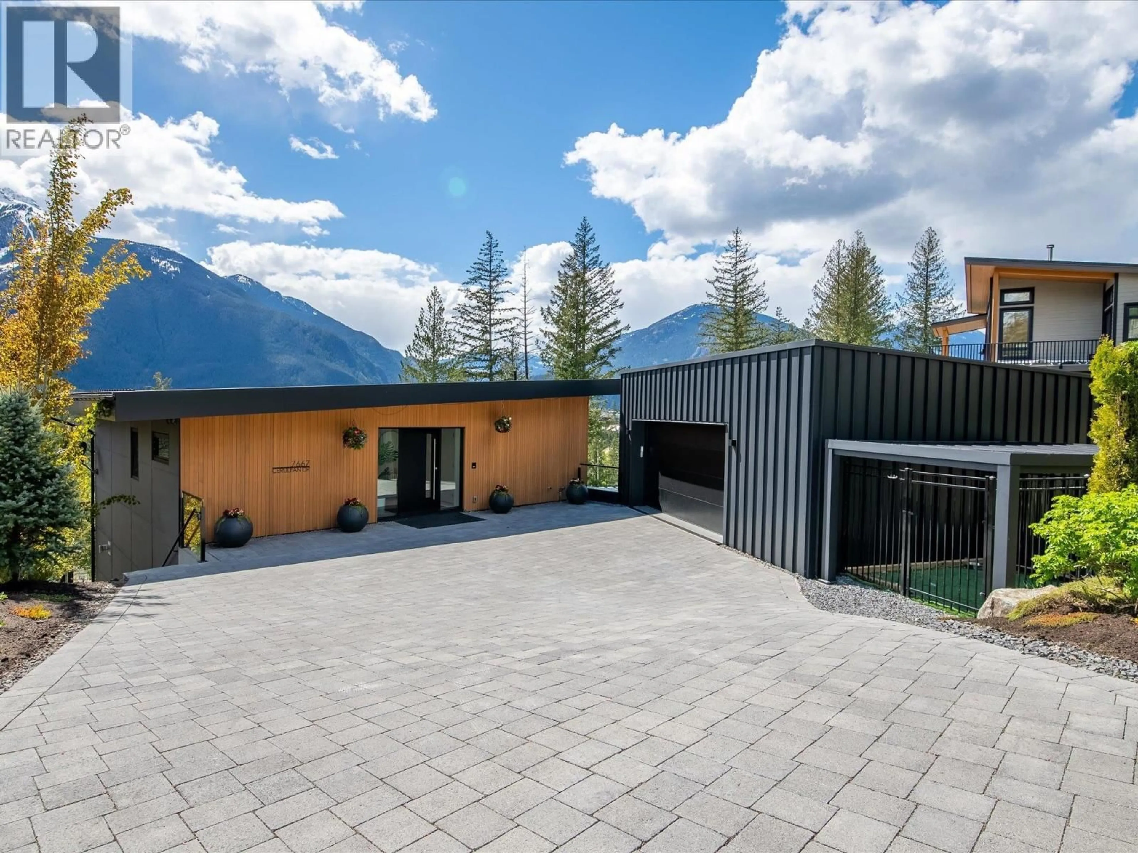 A pic from outside/outdoor area/front of a property/back of a property/a pic from drone, mountain view for 7667 CERULEAN DRIVE, Pemberton British Columbia V0N2L3