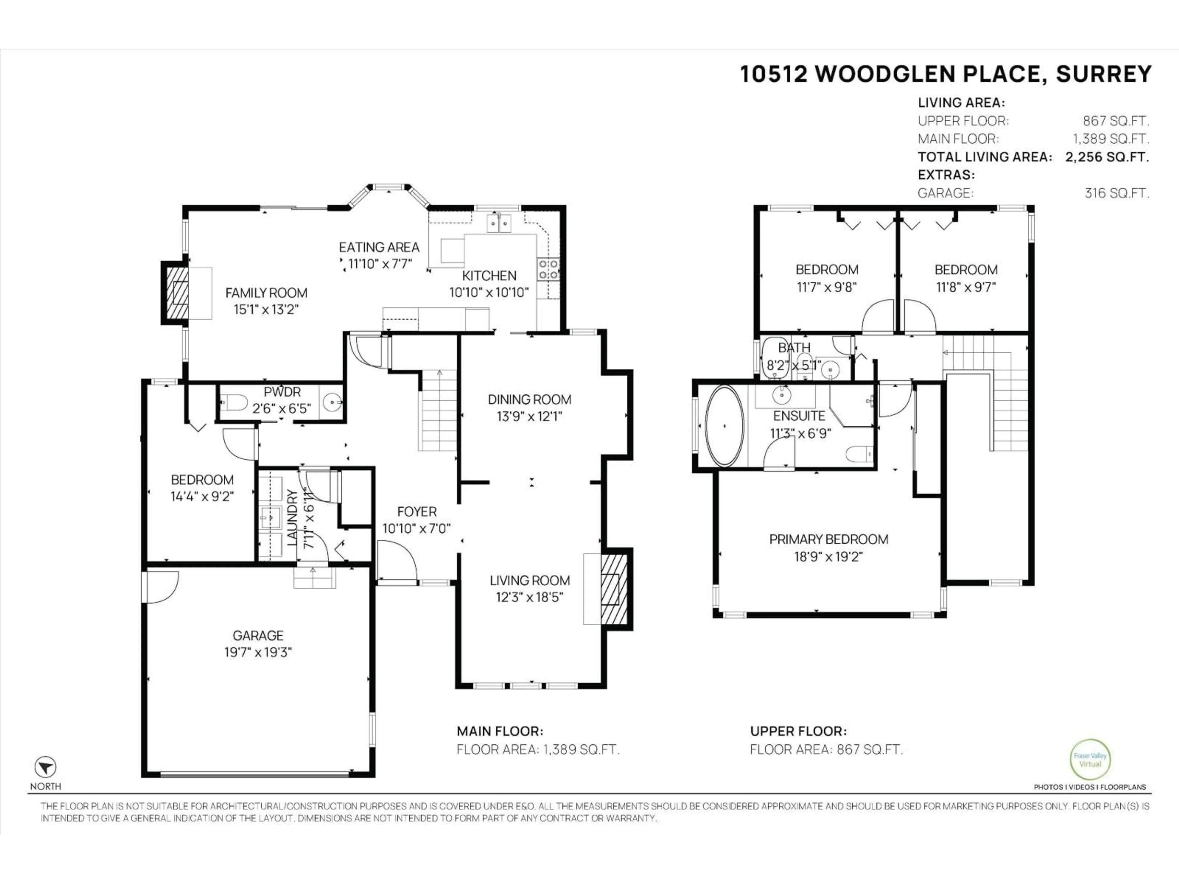 Floor plan for 10512 WOODGLEN, Surrey British Columbia V4N1V3