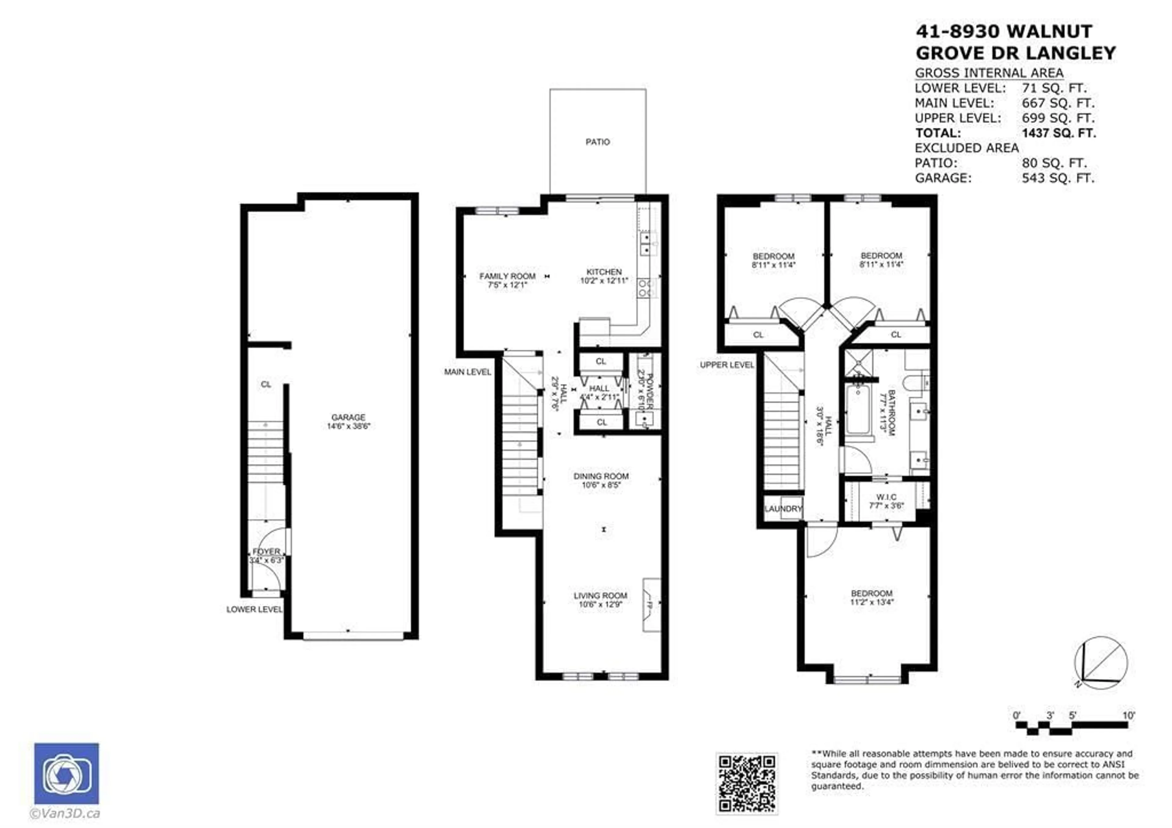Floor plan for 41 - 8930 WALNUT GROVE, Langley British Columbia V1M3K2