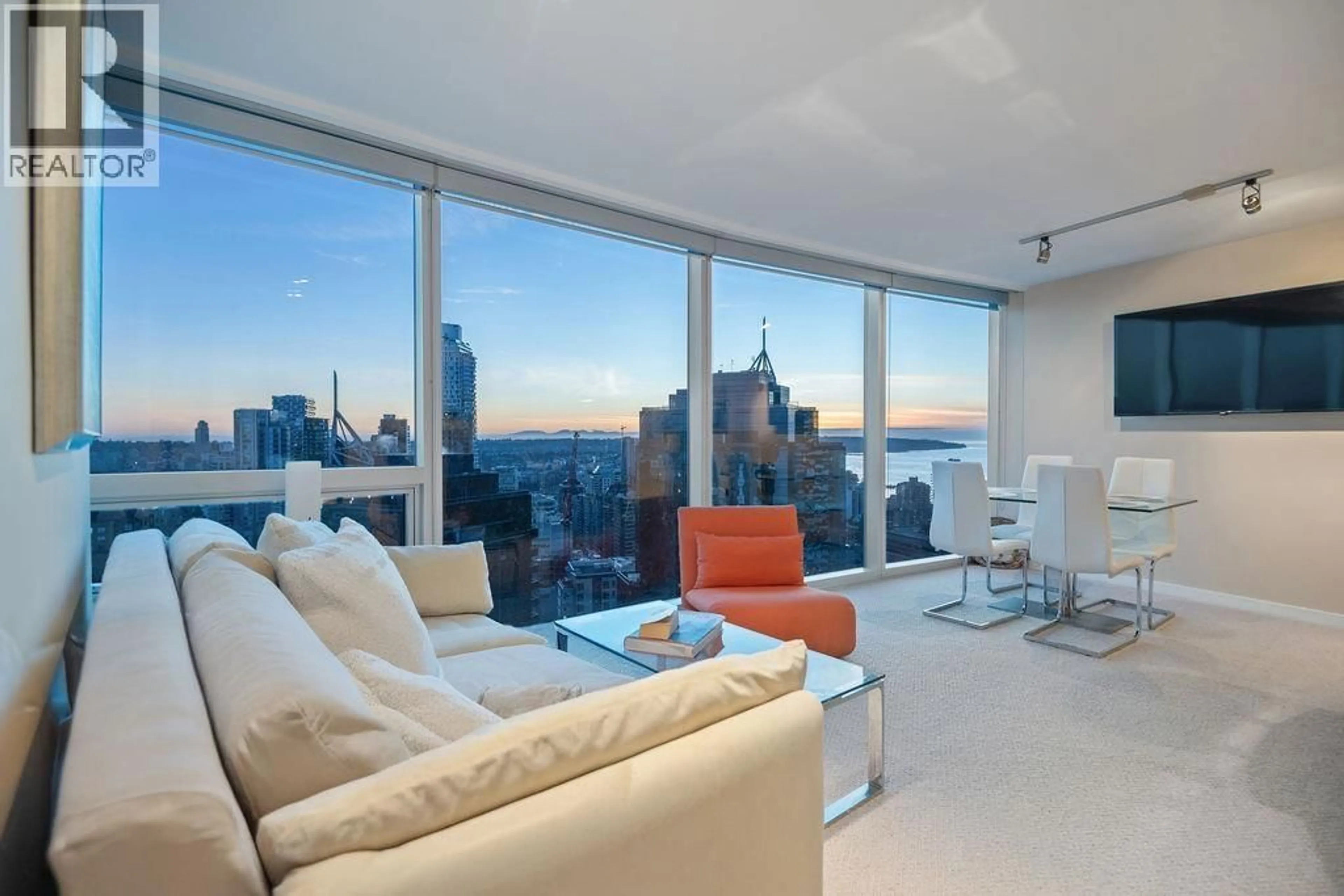 Living room with furniture, unknown for 3206 - 938 NELSON STREET, Vancouver British Columbia V6Z3A7