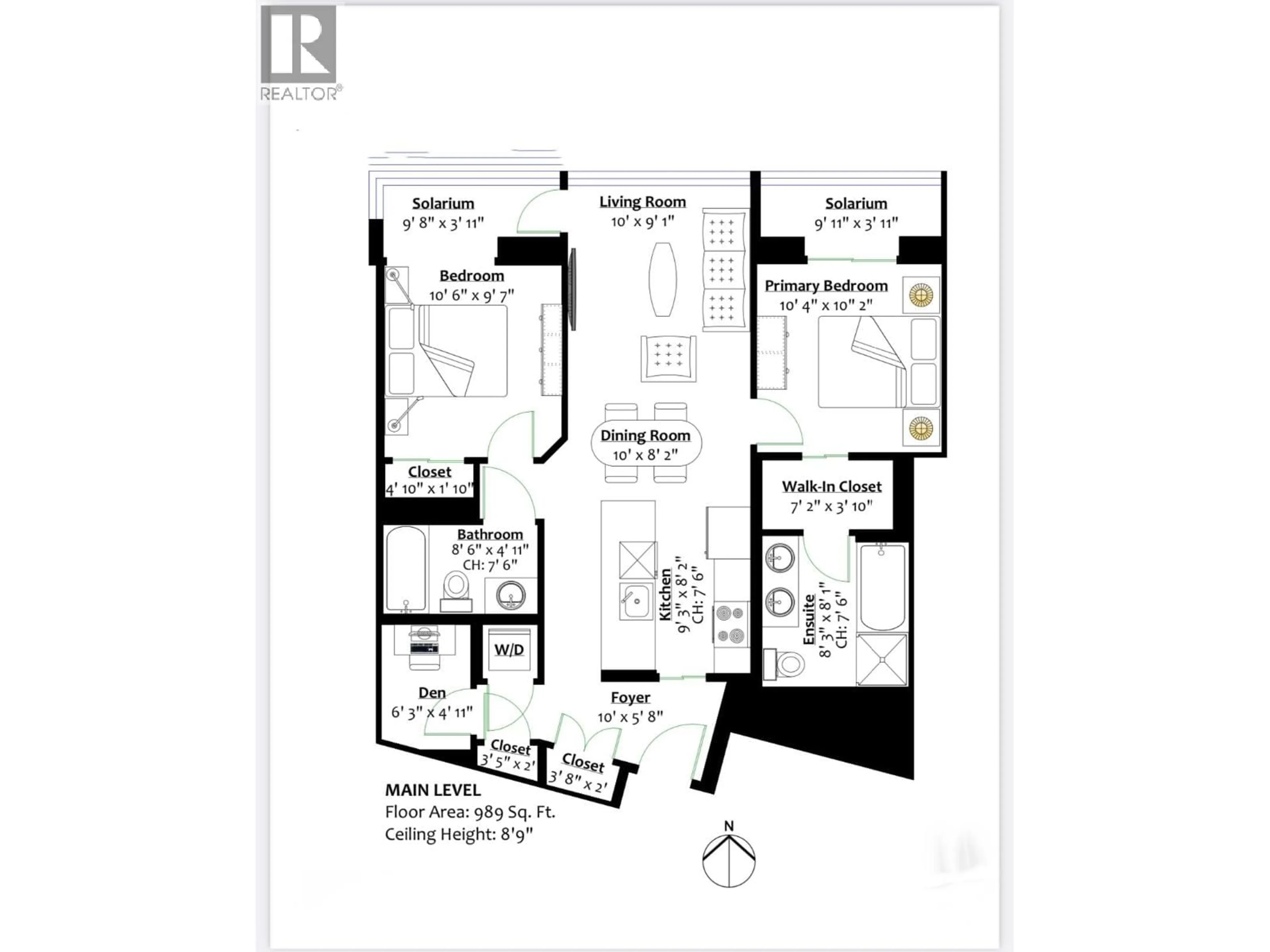 Floor plan for 3309 - 833 SEYMOUR STREET, Vancouver British Columbia V6B0G4