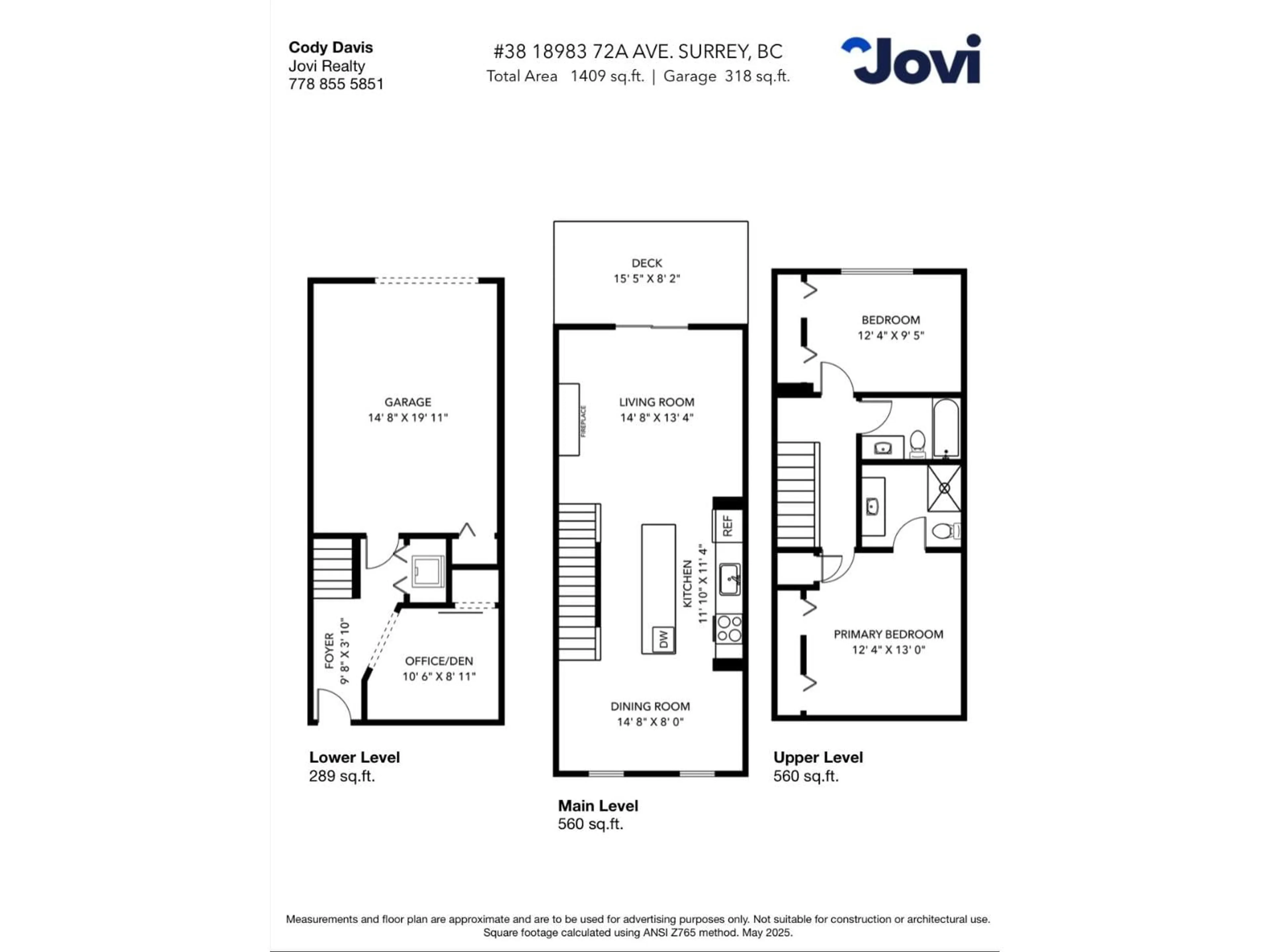 Floor plan for 38 - 18983 72A, Surrey British Columbia V4A1A5