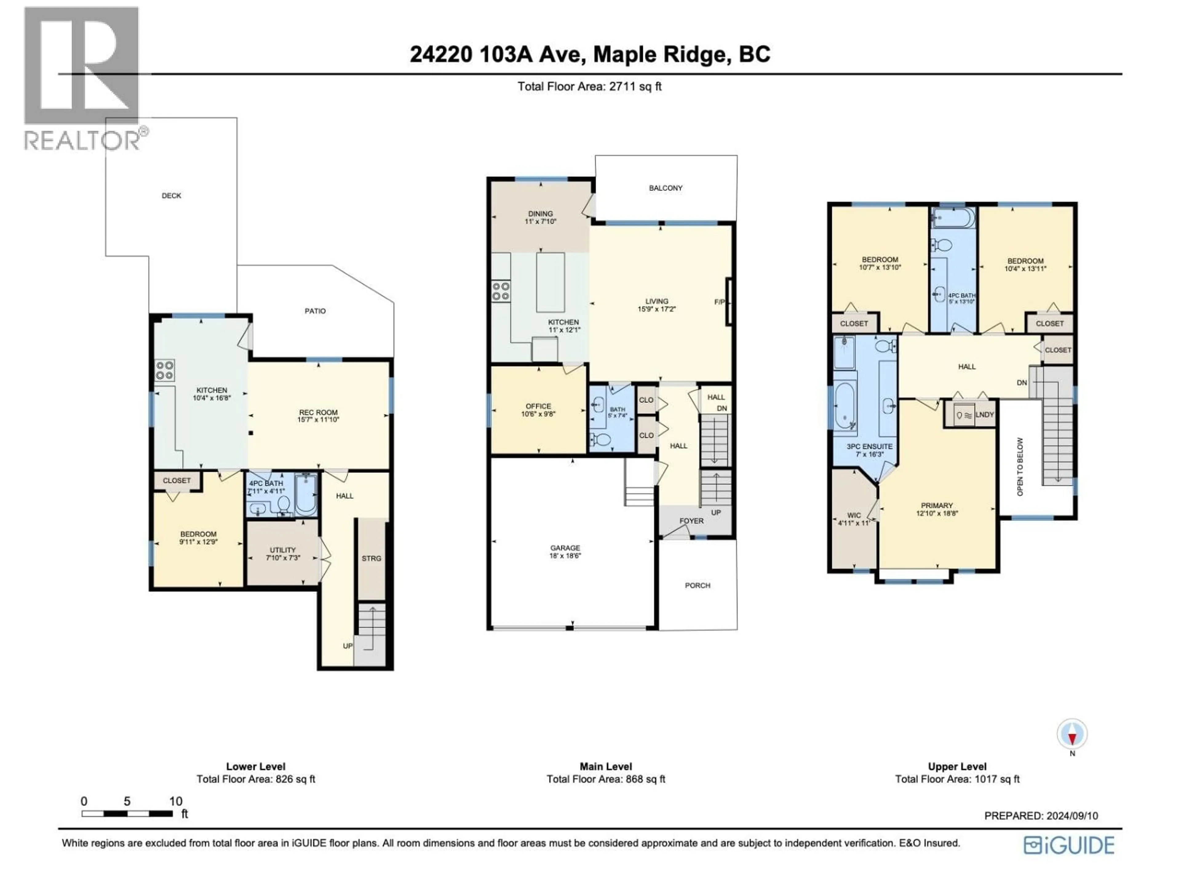 Floor plan for 24220 103A AVENUE, Maple Ridge British Columbia V2W0E4
