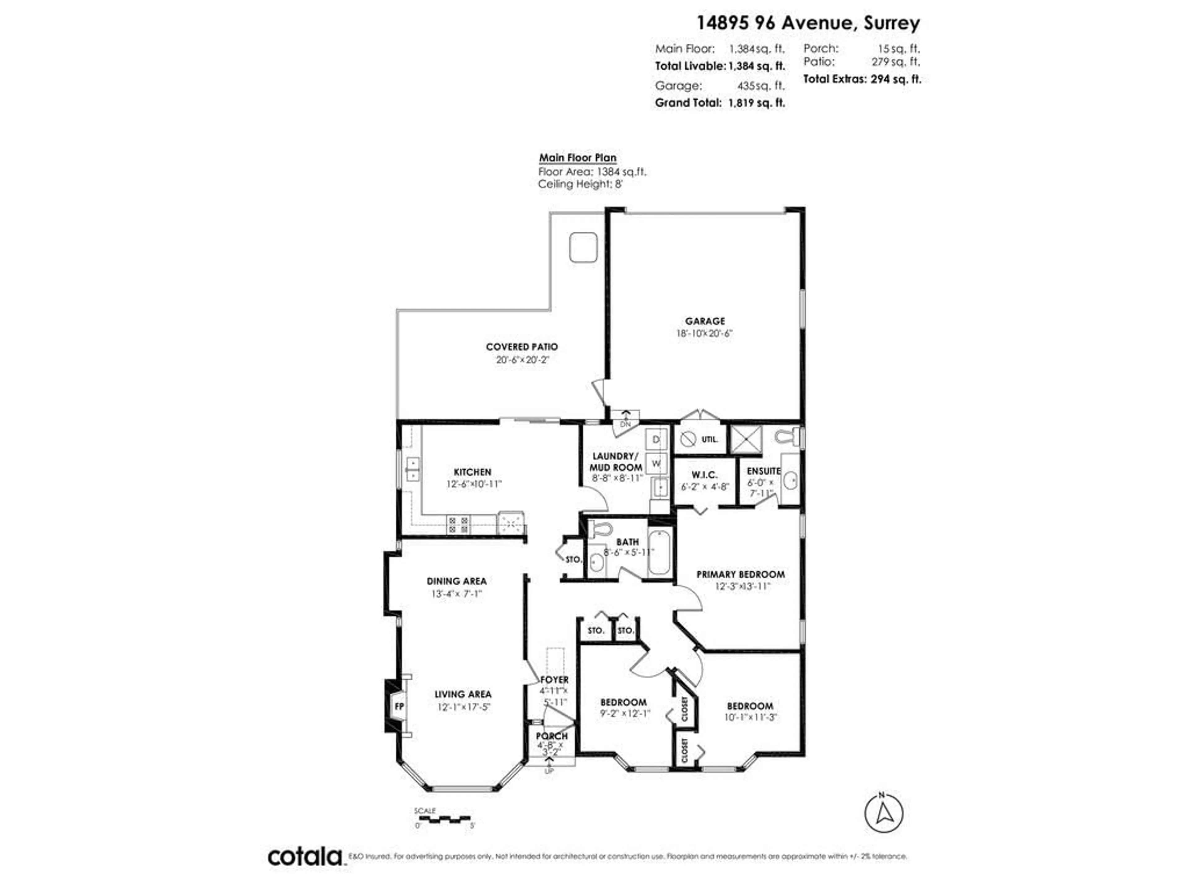 Floor plan for 14895 96, Surrey British Columbia V3R1E8