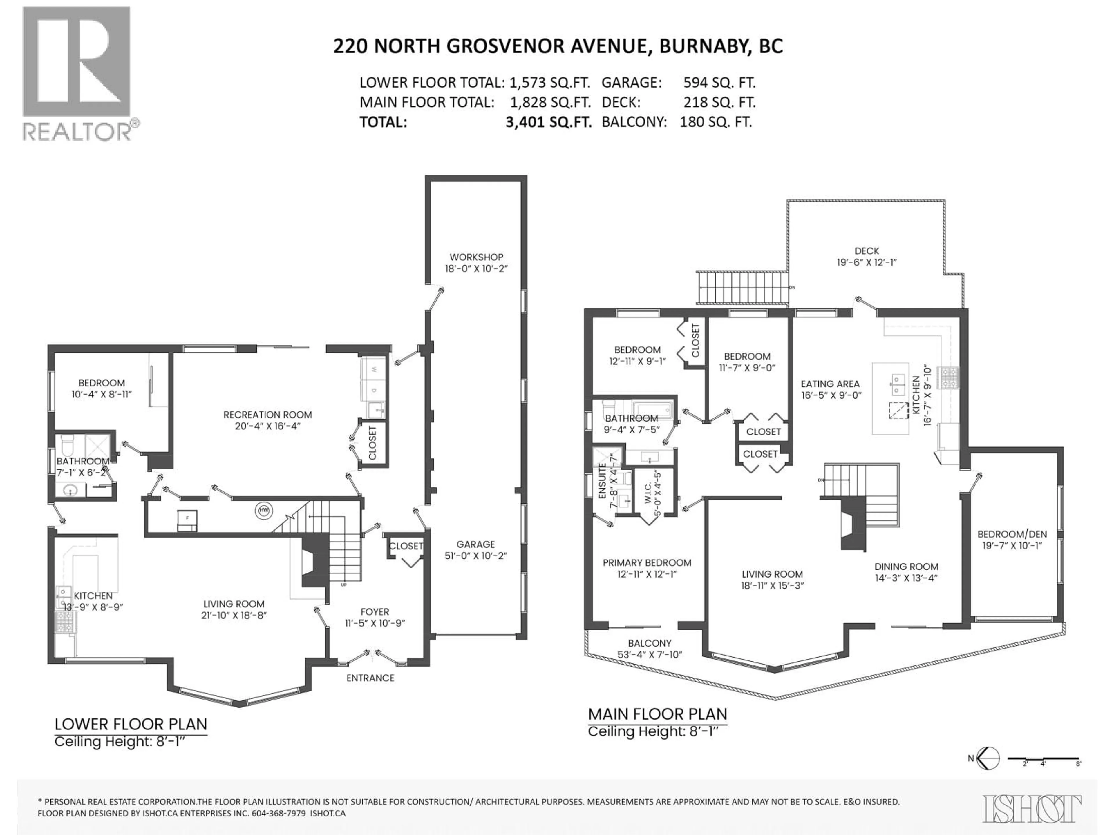 Floor plan for 220 GROSVENOR AVENUE, Burnaby British Columbia V5B1J4
