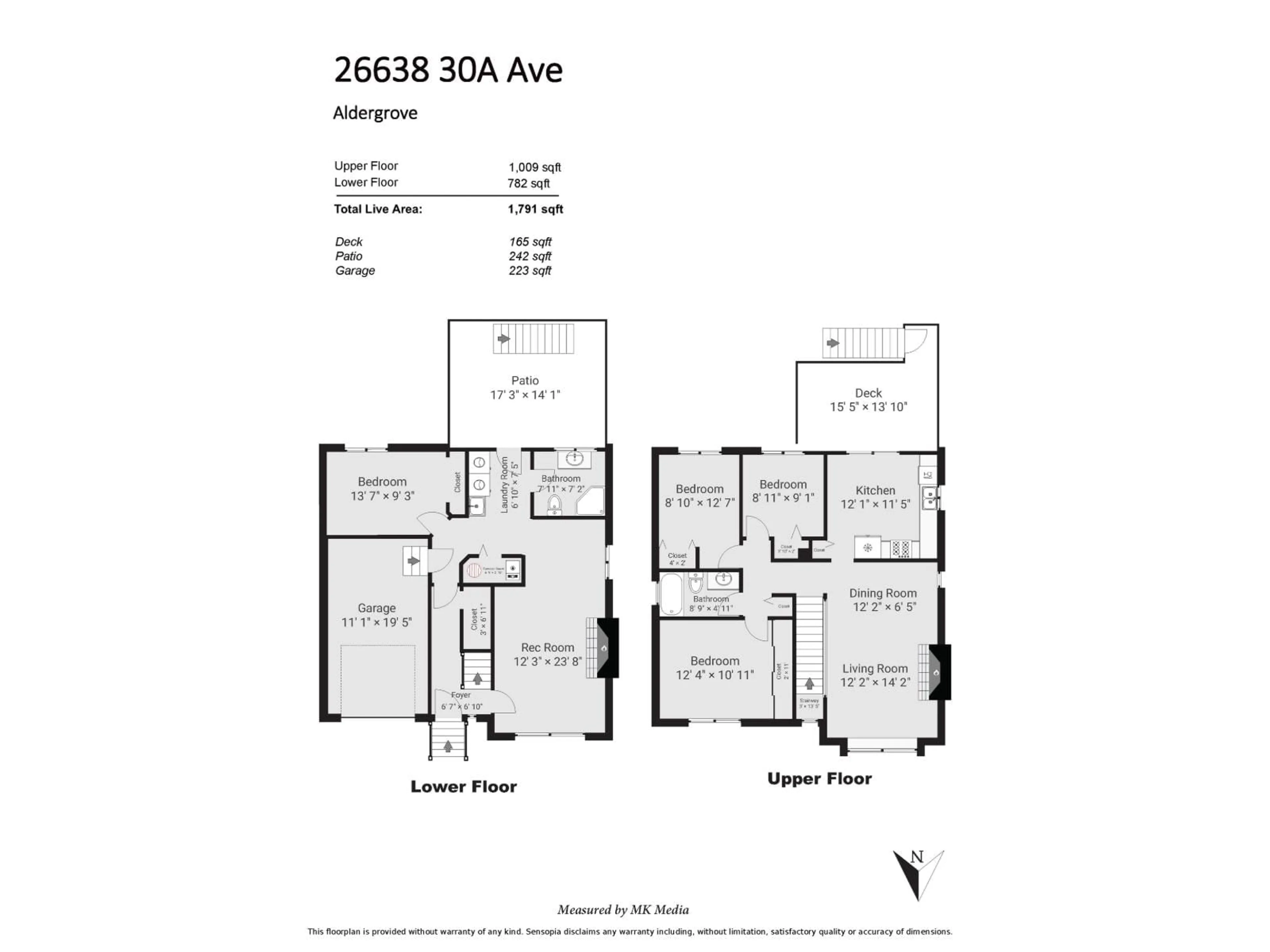 Floor plan for 26638 30A, Langley British Columbia V4W3C8