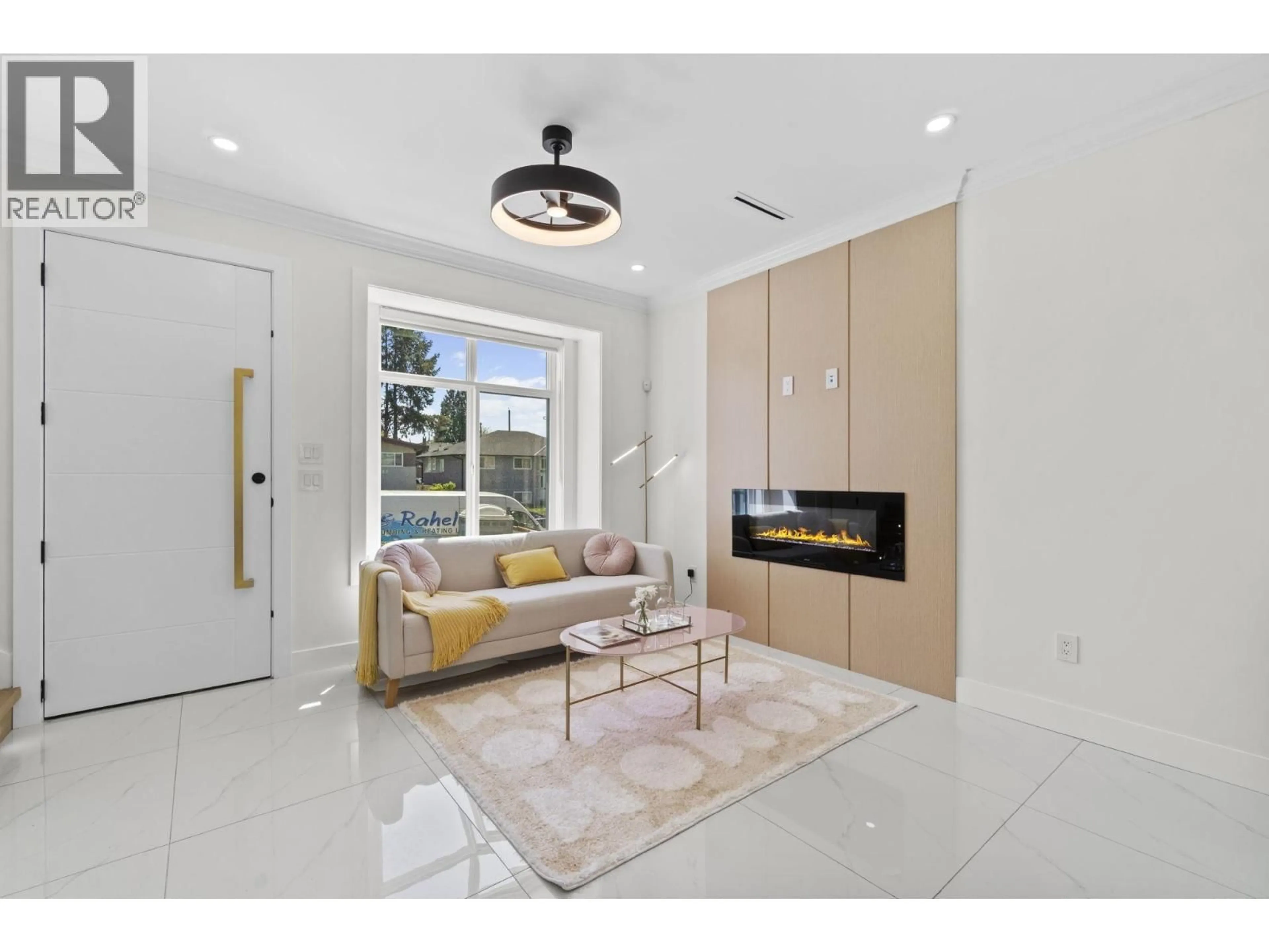 Living room with furniture, ceramic/tile floor for 8073 18TH AVENUE, Burnaby British Columbia V3N1J9