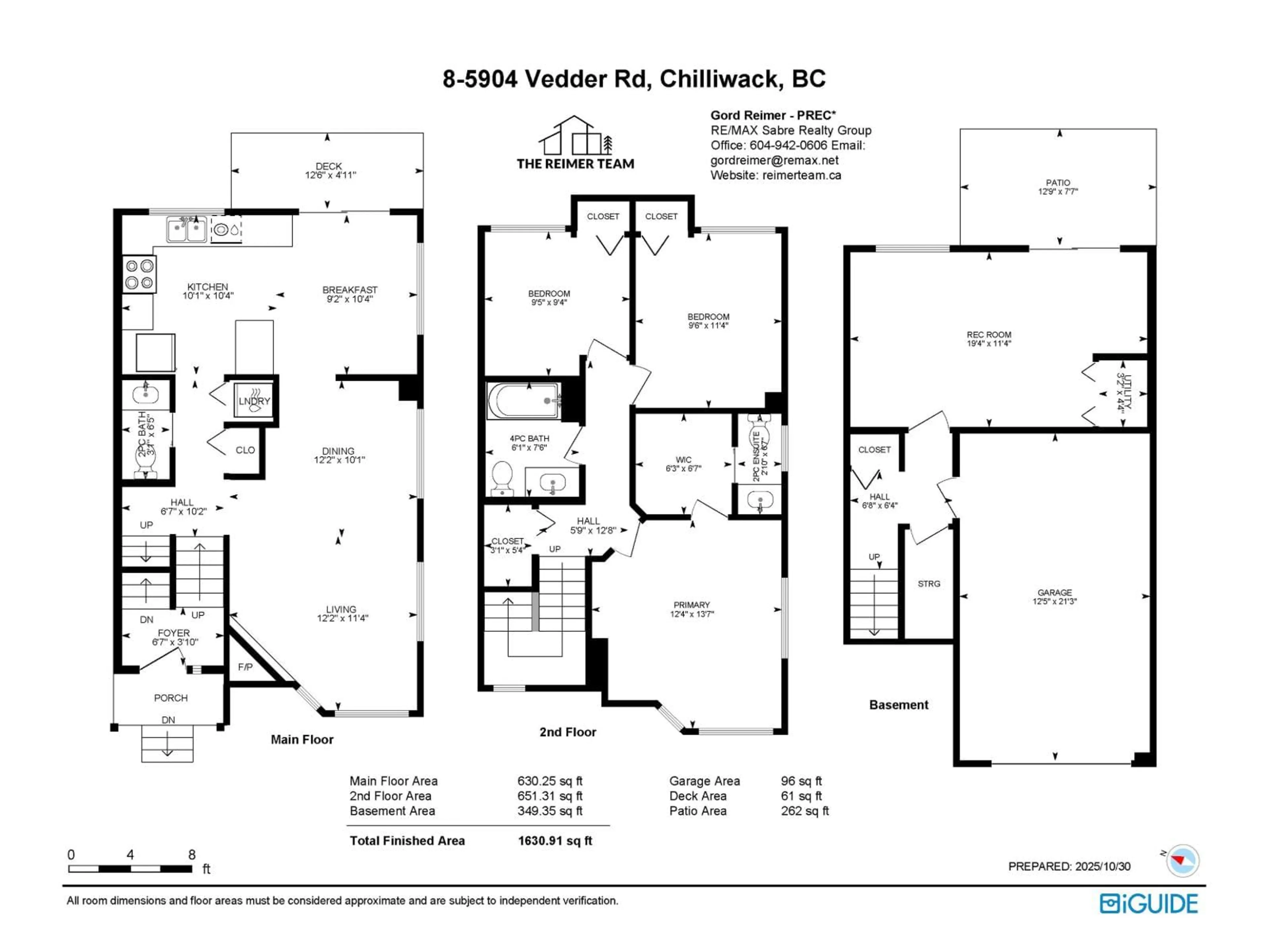 Floor plan for 8 - 5904 VEDDER ROAD, Chilliwack British Columbia V2R3E7