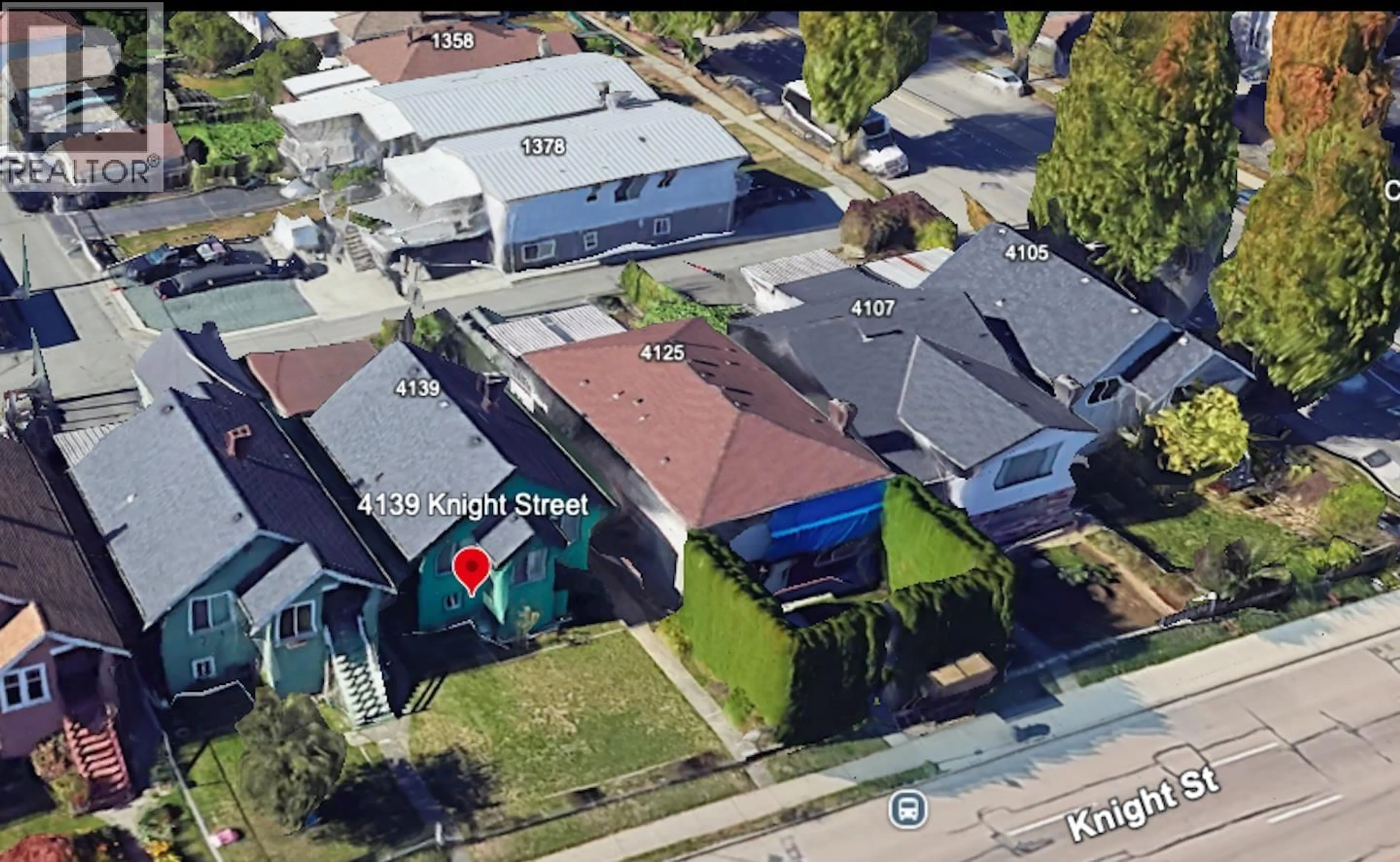 A pic from outside/outdoor area/front of a property/back of a property/a pic from drone, street for 4139 KNIGHT STREET, Vancouver British Columbia V5N3M1