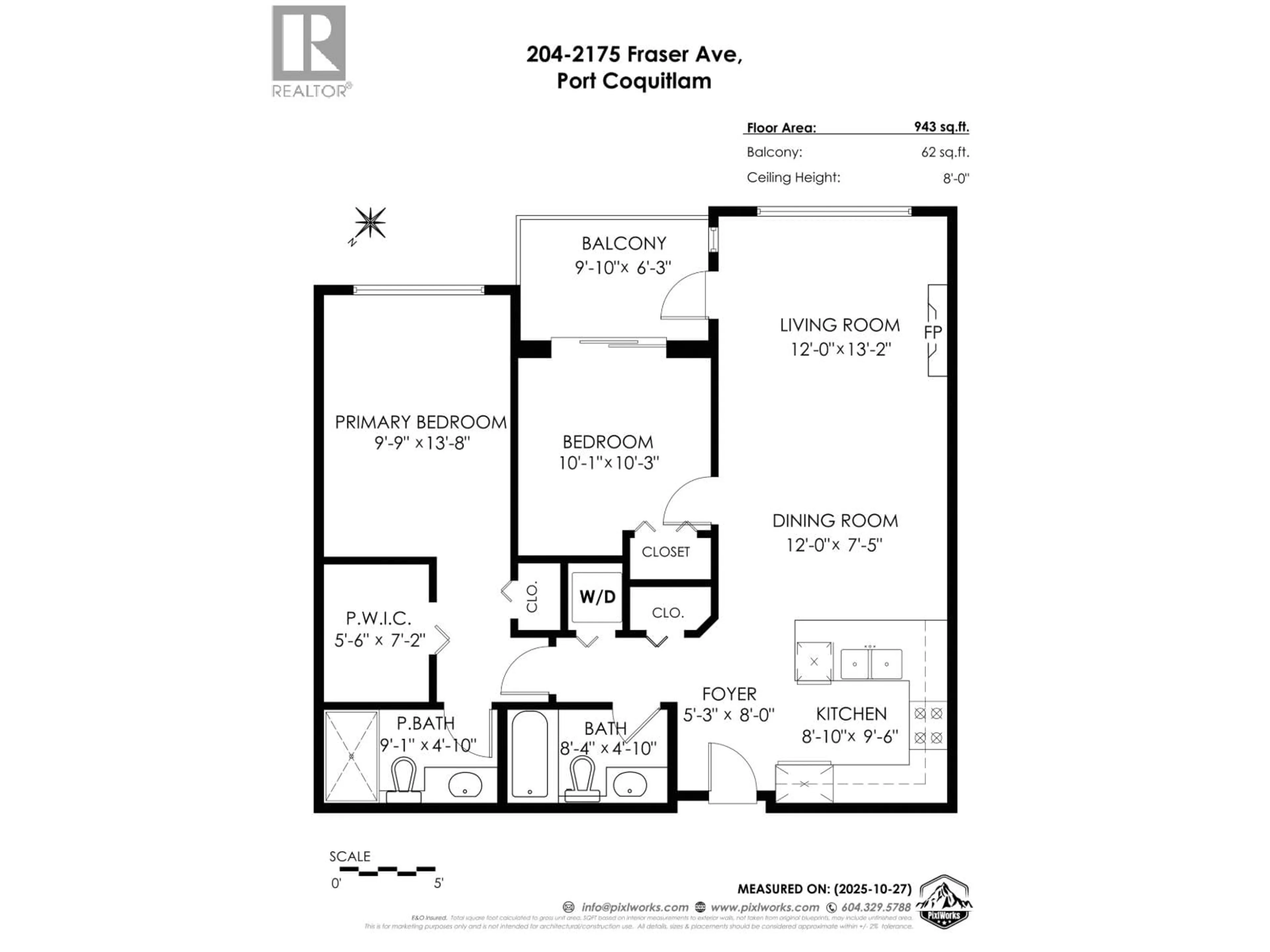 Floor plan for 204 - 2175 FRASER AVENUE, Port Coquitlam British Columbia V3B0H8