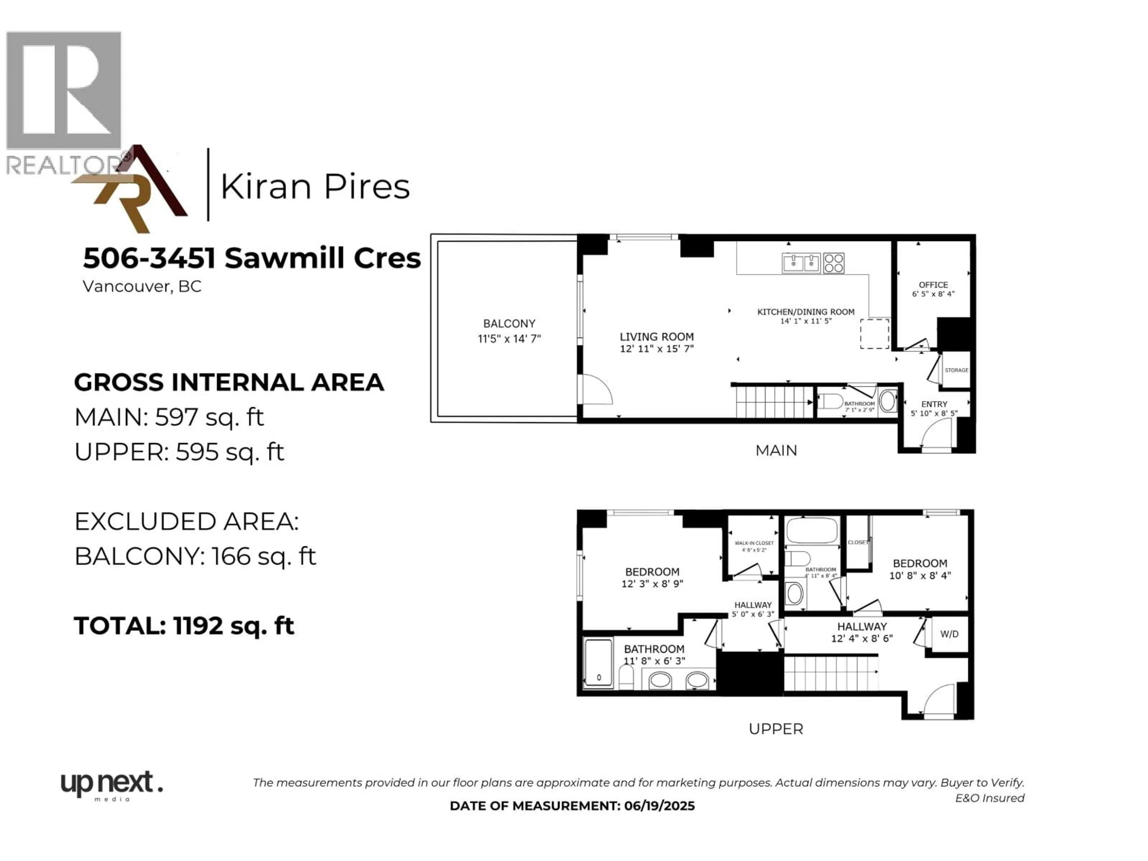 Floor plan for 506 - 3451 SAWMILL CRESCENT, Vancouver British Columbia V5S0H3