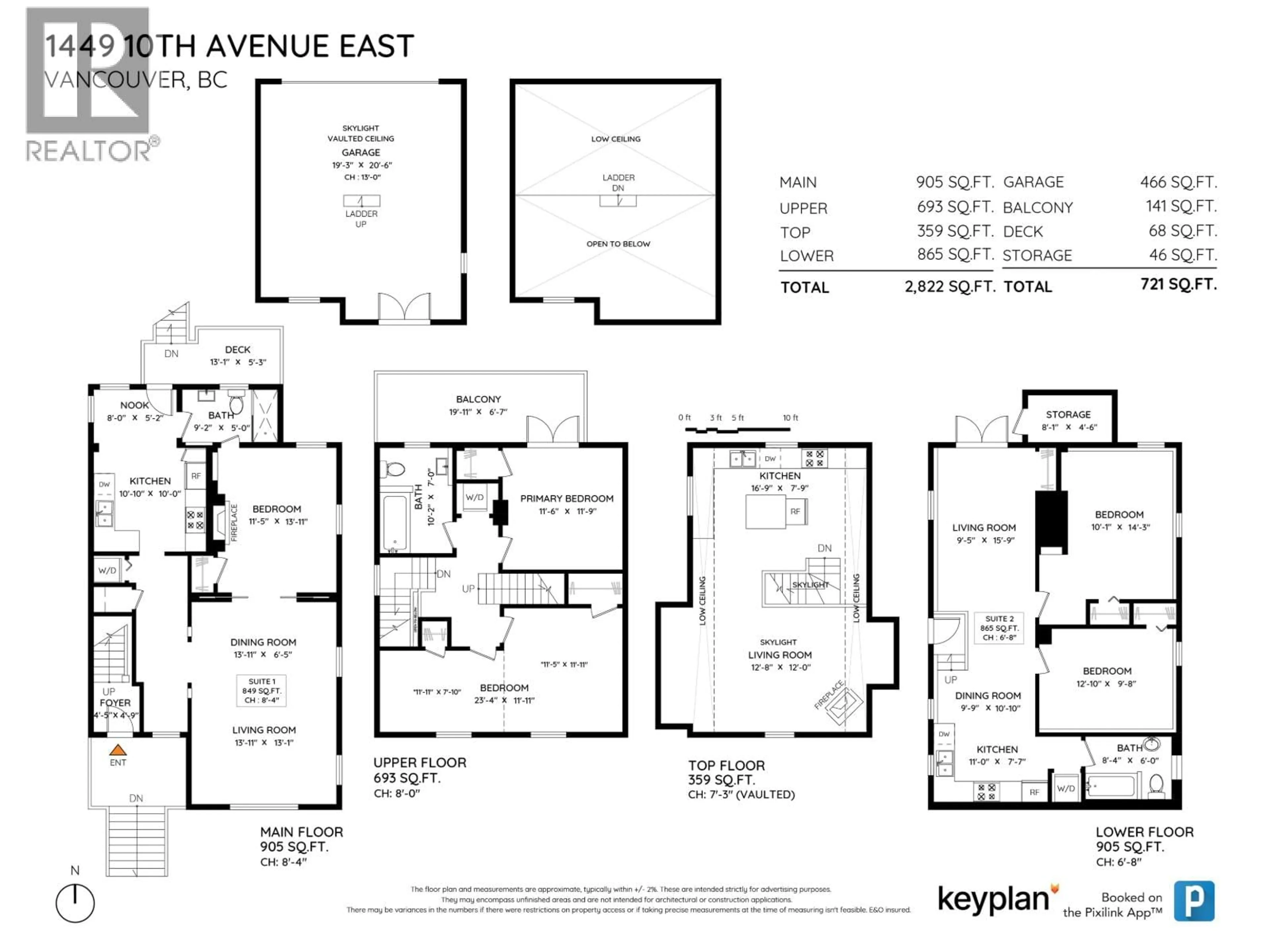Floor plan for 1449 10TH AVENUE, Vancouver British Columbia V5N1X4