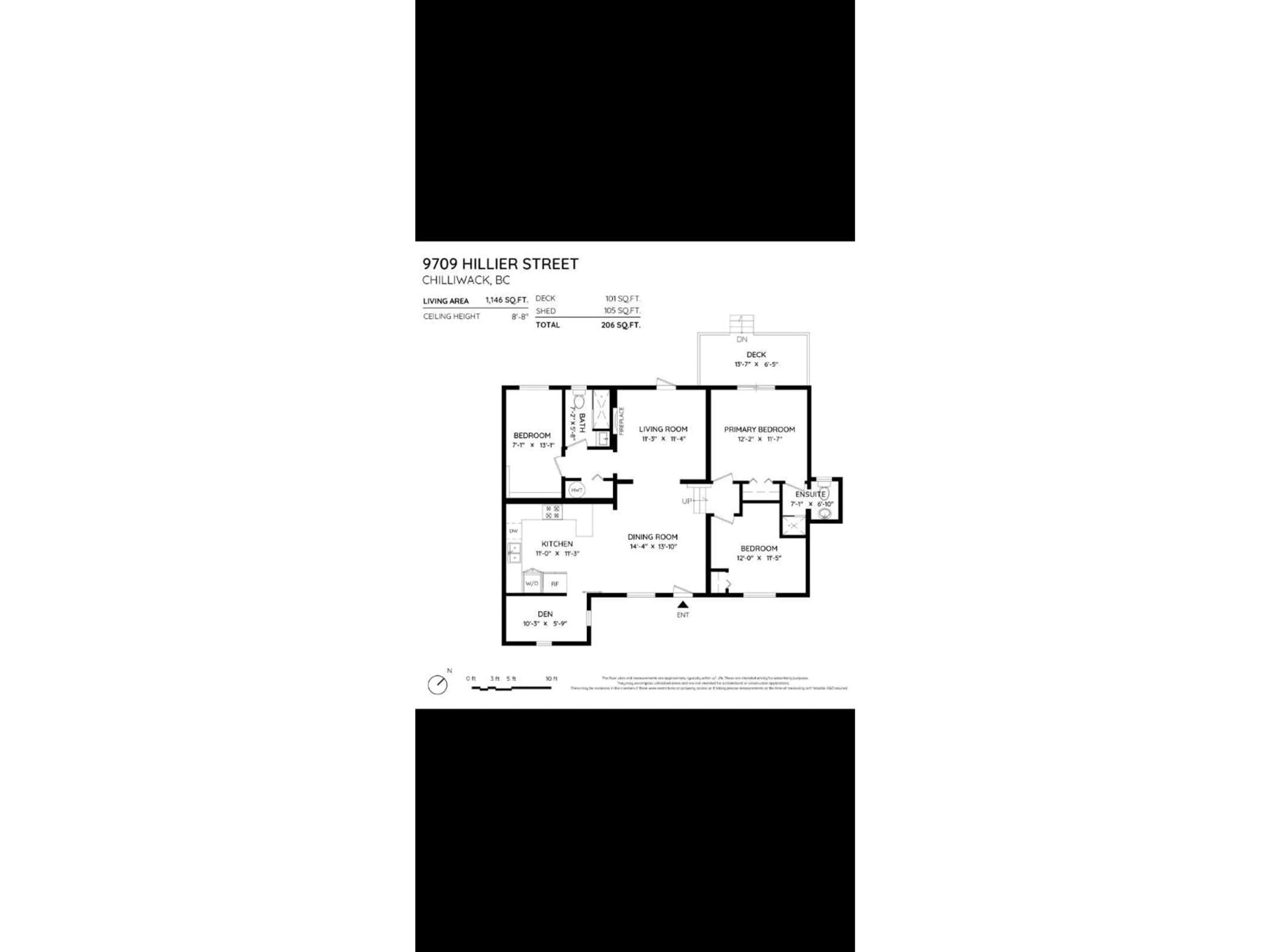 Floor plan for 9709 HILLIER STREET, Chilliwack British Columbia V2P4K2