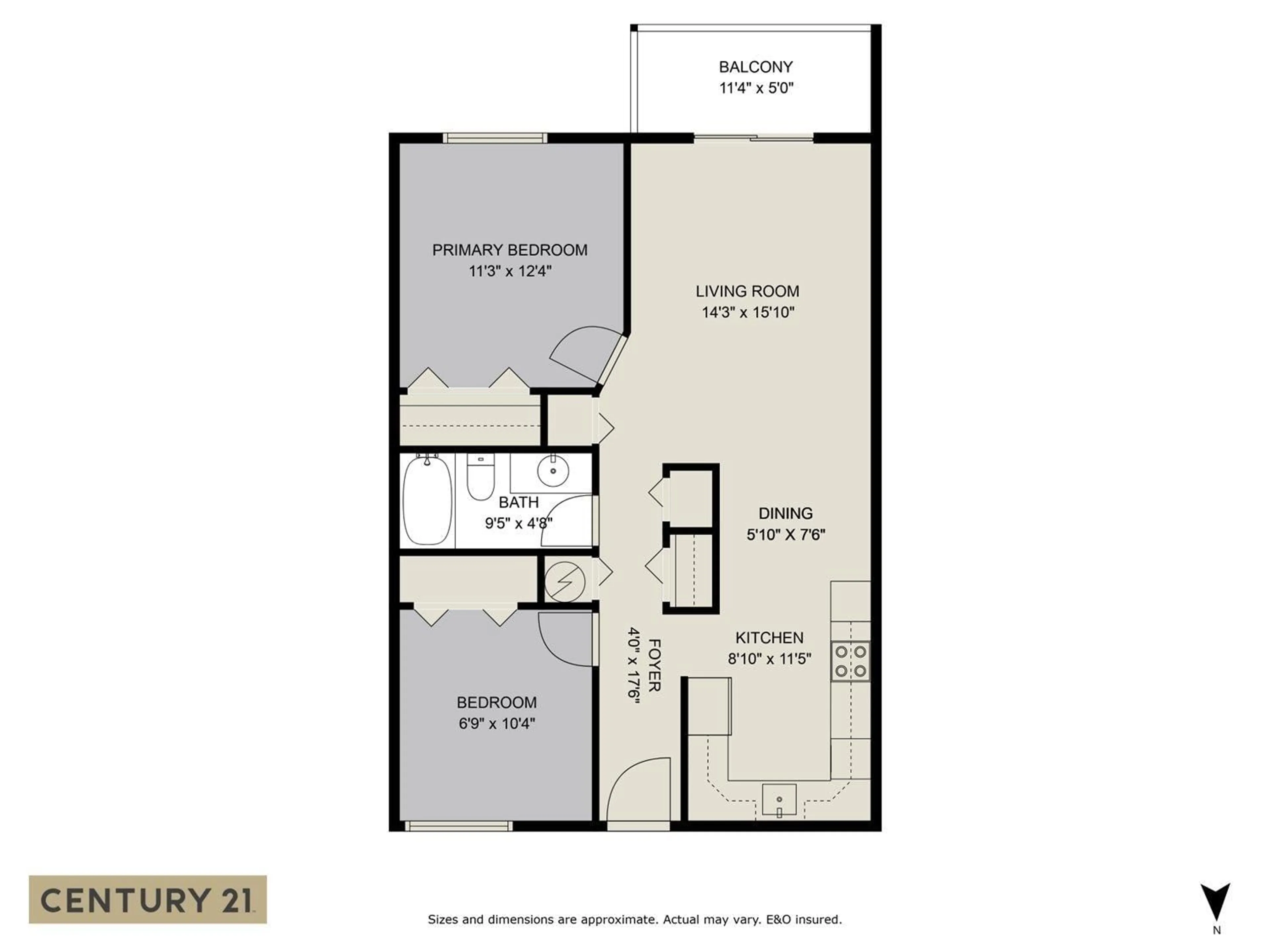 Floor plan for 205 - 7435 SHAW AVENUE, Chilliwack British Columbia V2R3C1