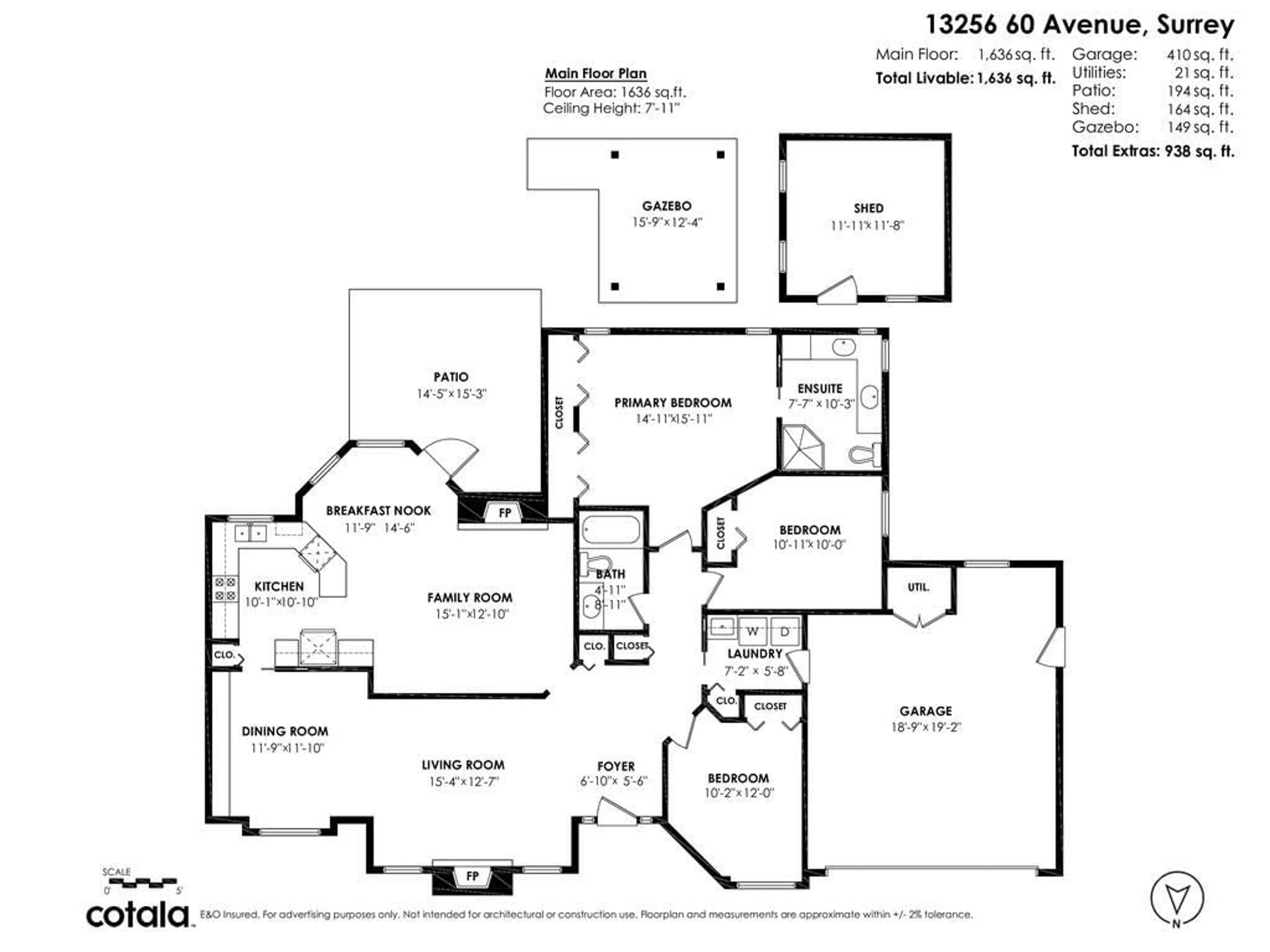 Floor plan for 13256 60, Surrey British Columbia V3X2M2