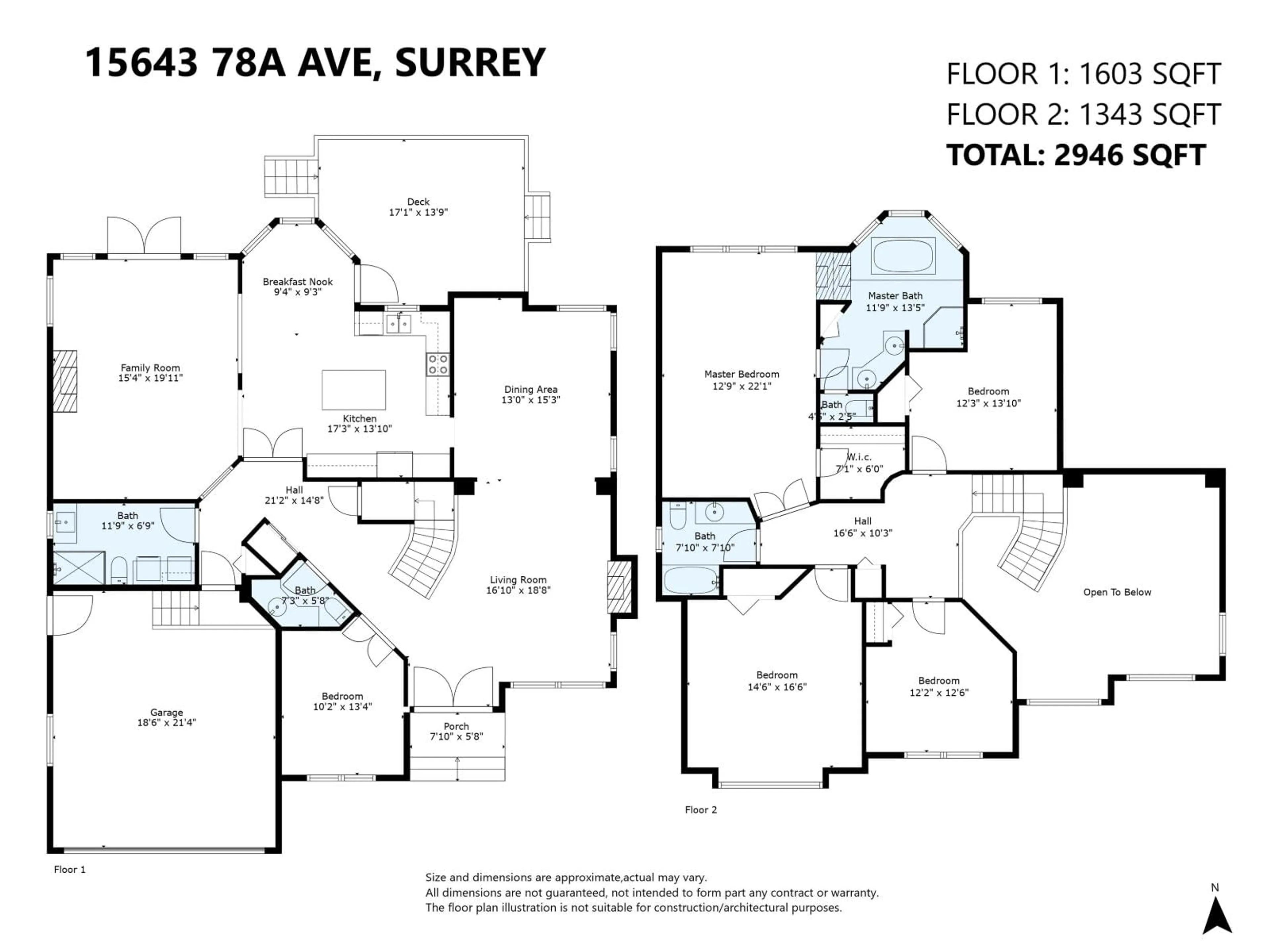 Floor plan for 15643 78A, Surrey British Columbia V4N0X5