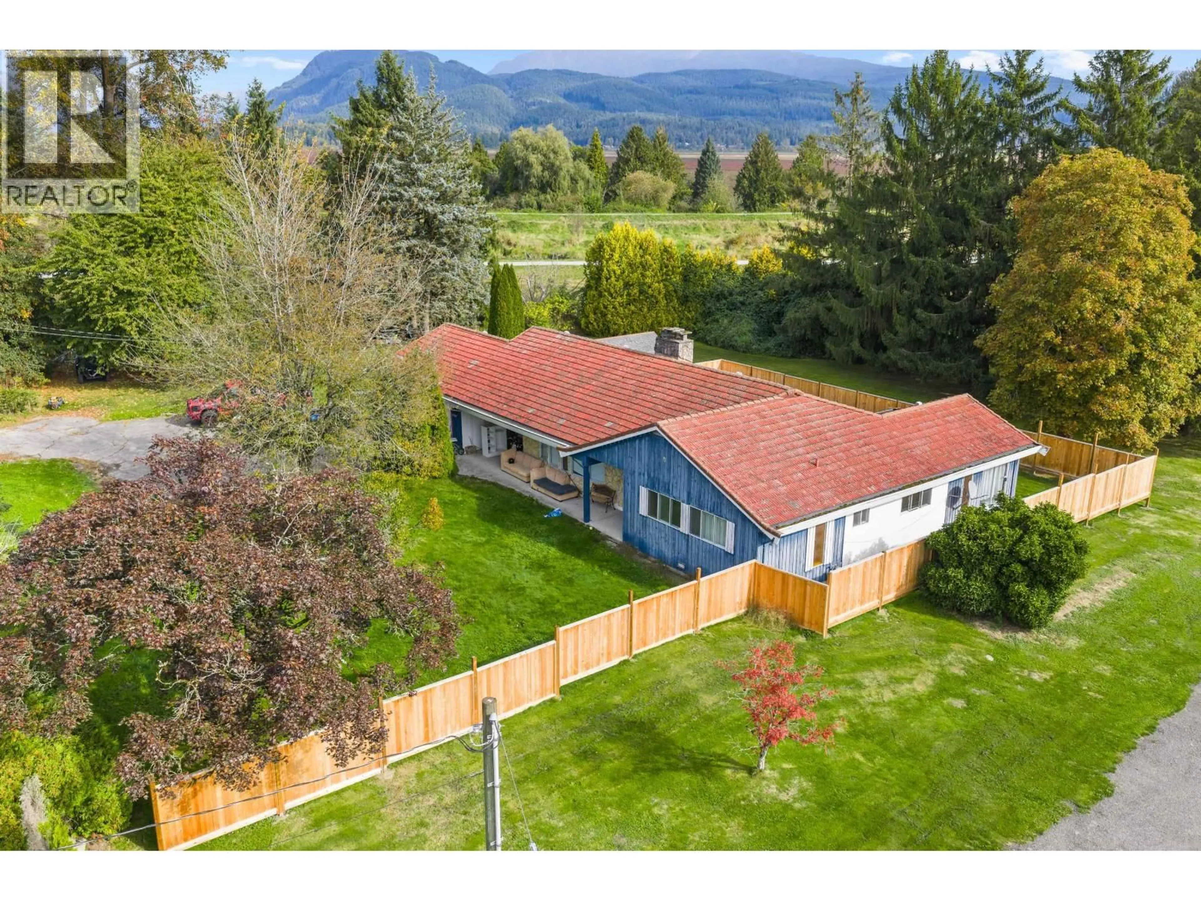 A pic from outside/outdoor area/front of a property/back of a property/a pic from drone, mountain view for 13540 NEAVES ROAD, Maple Ridge British Columbia V3Y0A8