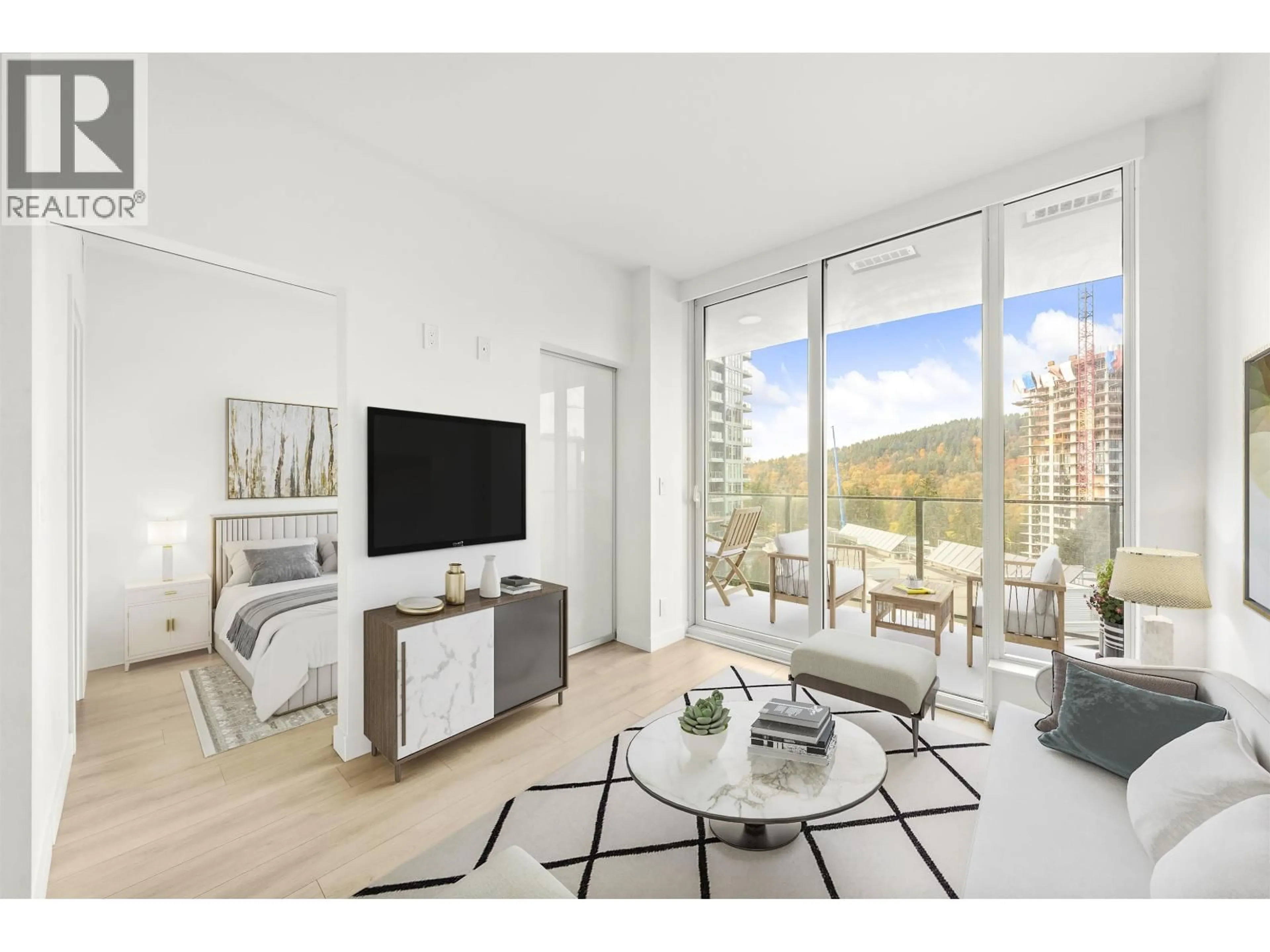 Living room with furniture, unknown for 404 - 567 CLARKE ROAD, Coquitlam British Columbia V3J0K7