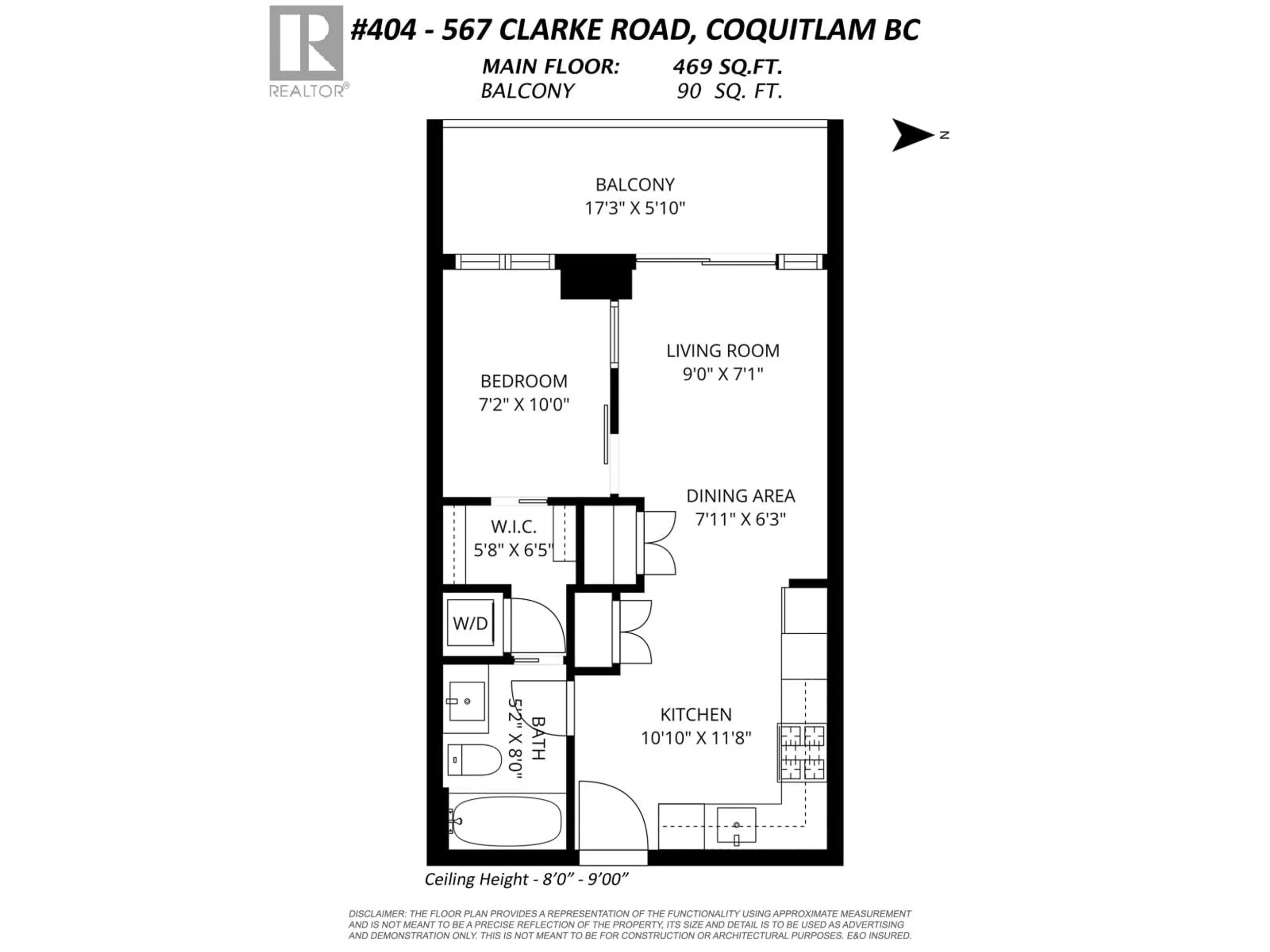 Floor plan for 404 - 567 CLARKE ROAD, Coquitlam British Columbia V3J0K7