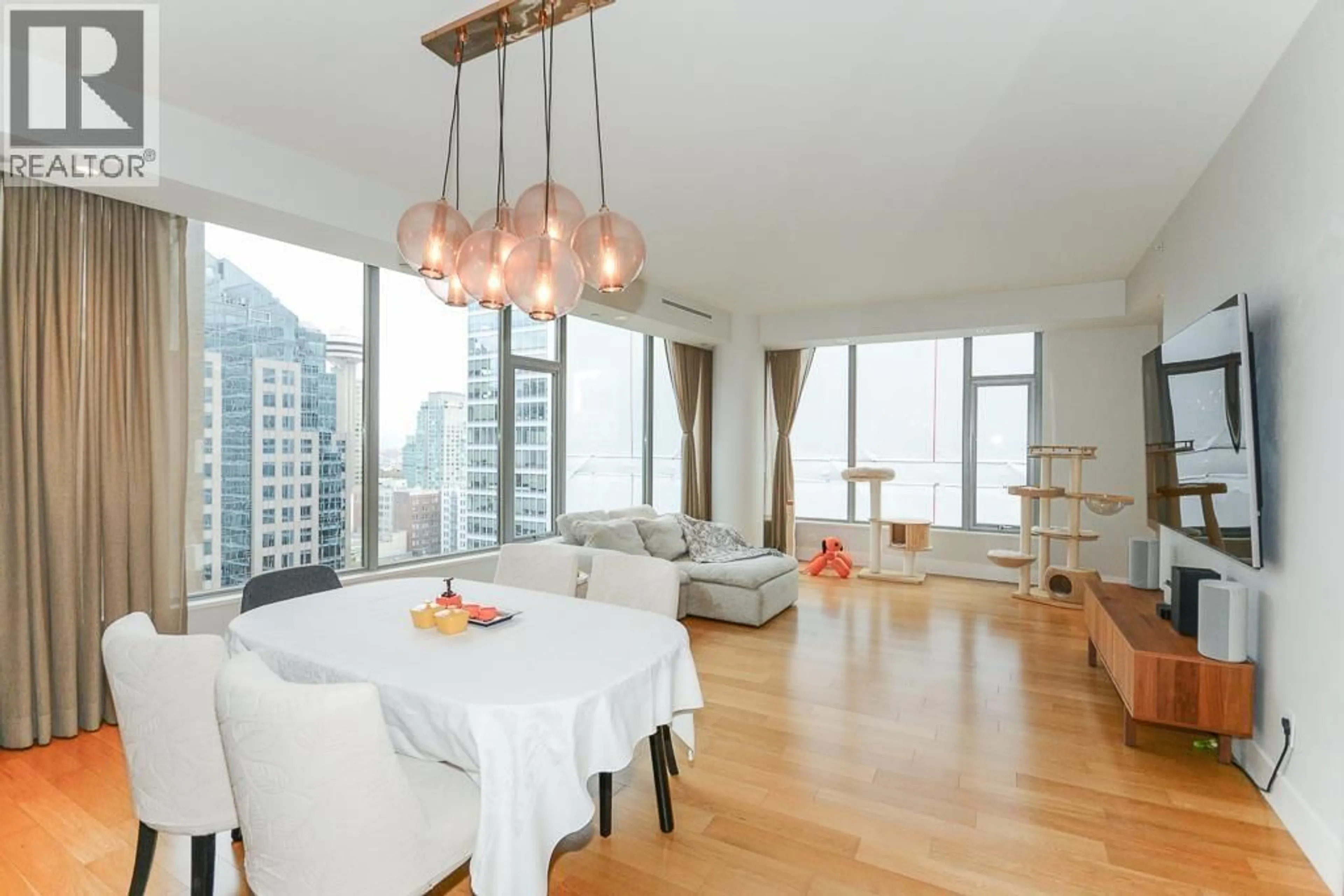 Dining room, wood/laminate floor for 1603 - 667 HOWE STREET, Vancouver British Columbia V6C0B5